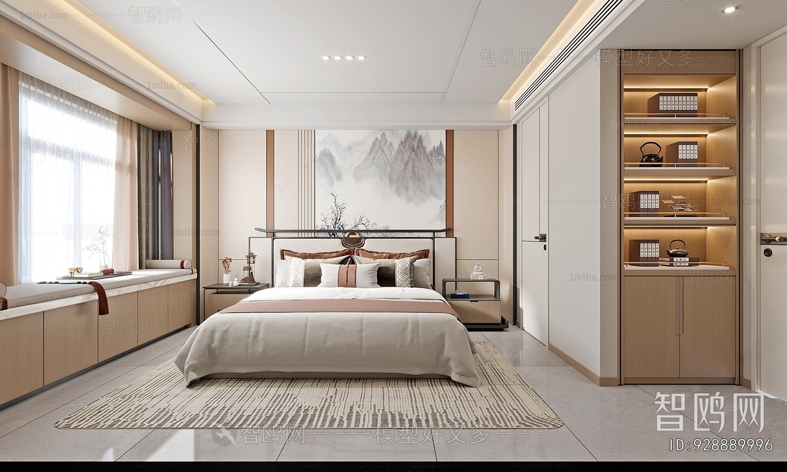 New Chinese Style Bedroom