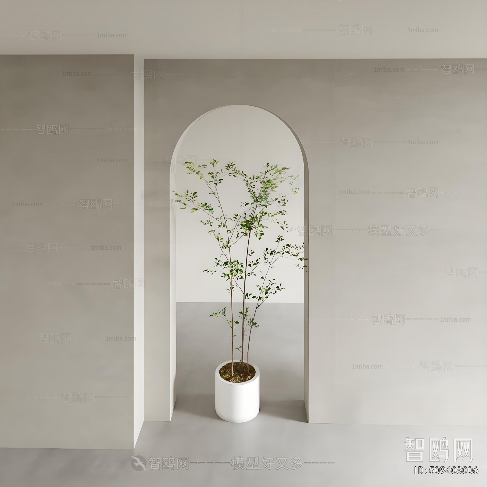 Modern Ground Green Plant Potted Plants