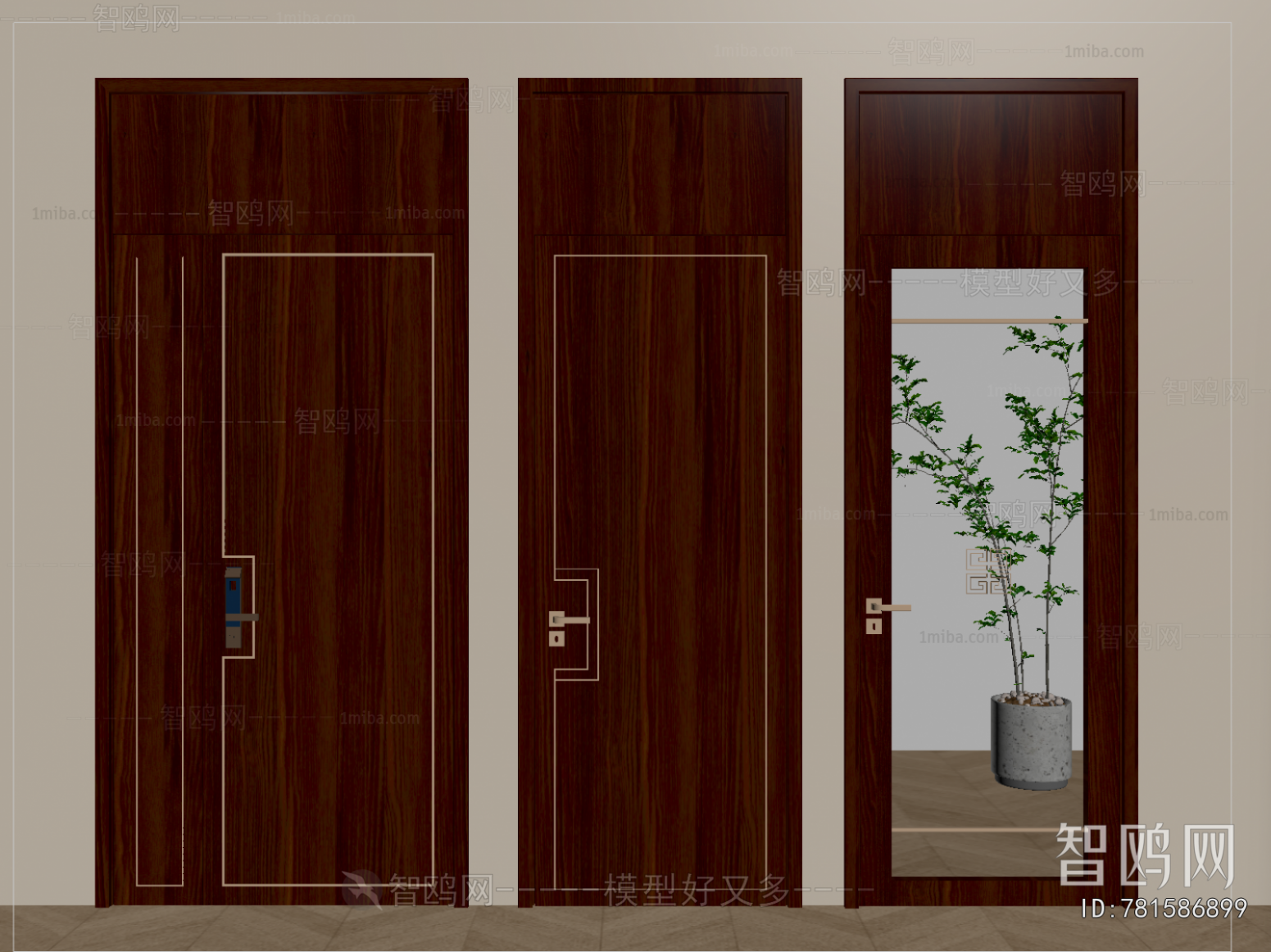 New Chinese Style Single Door