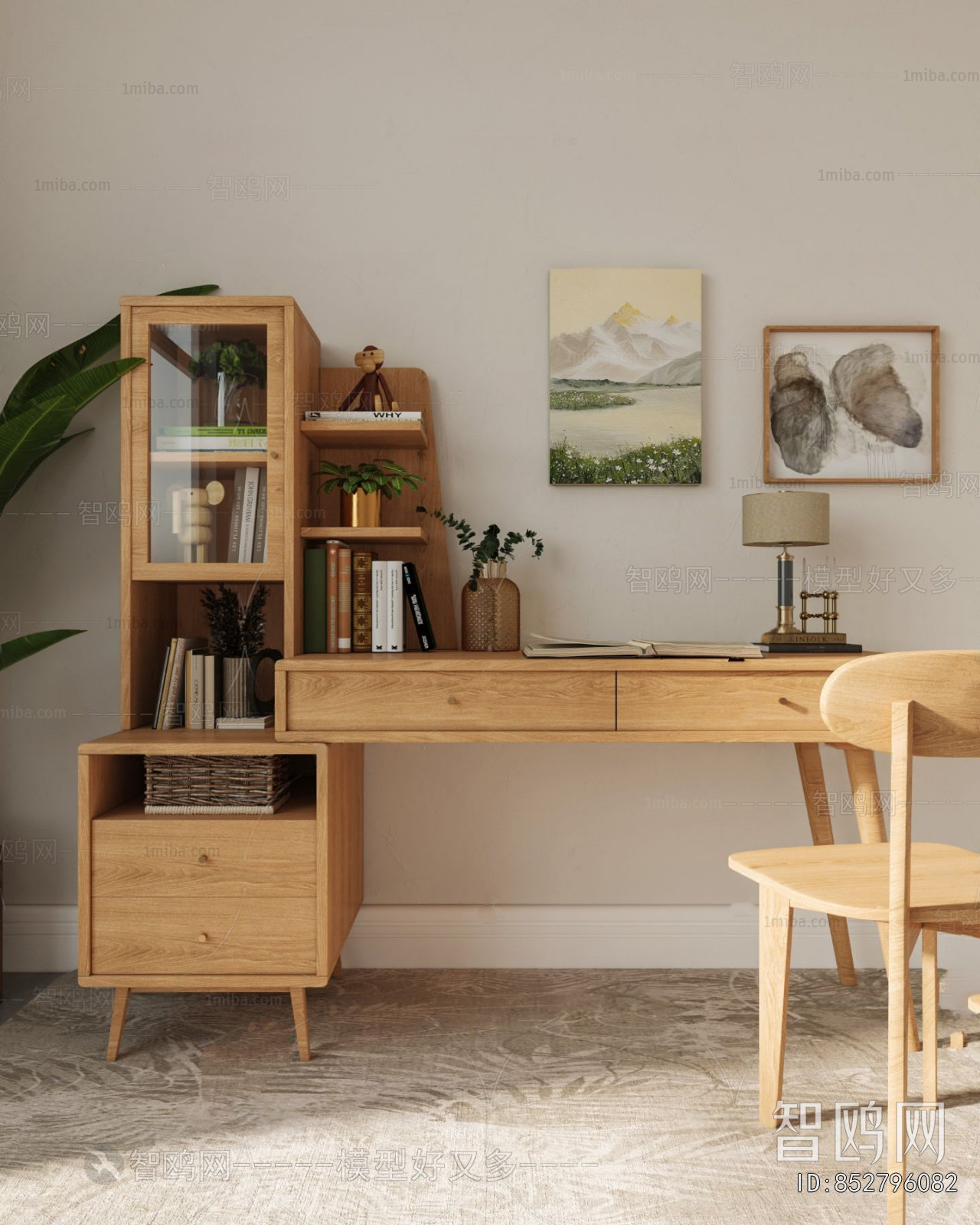 Nordic Style Computer Desk And Chair