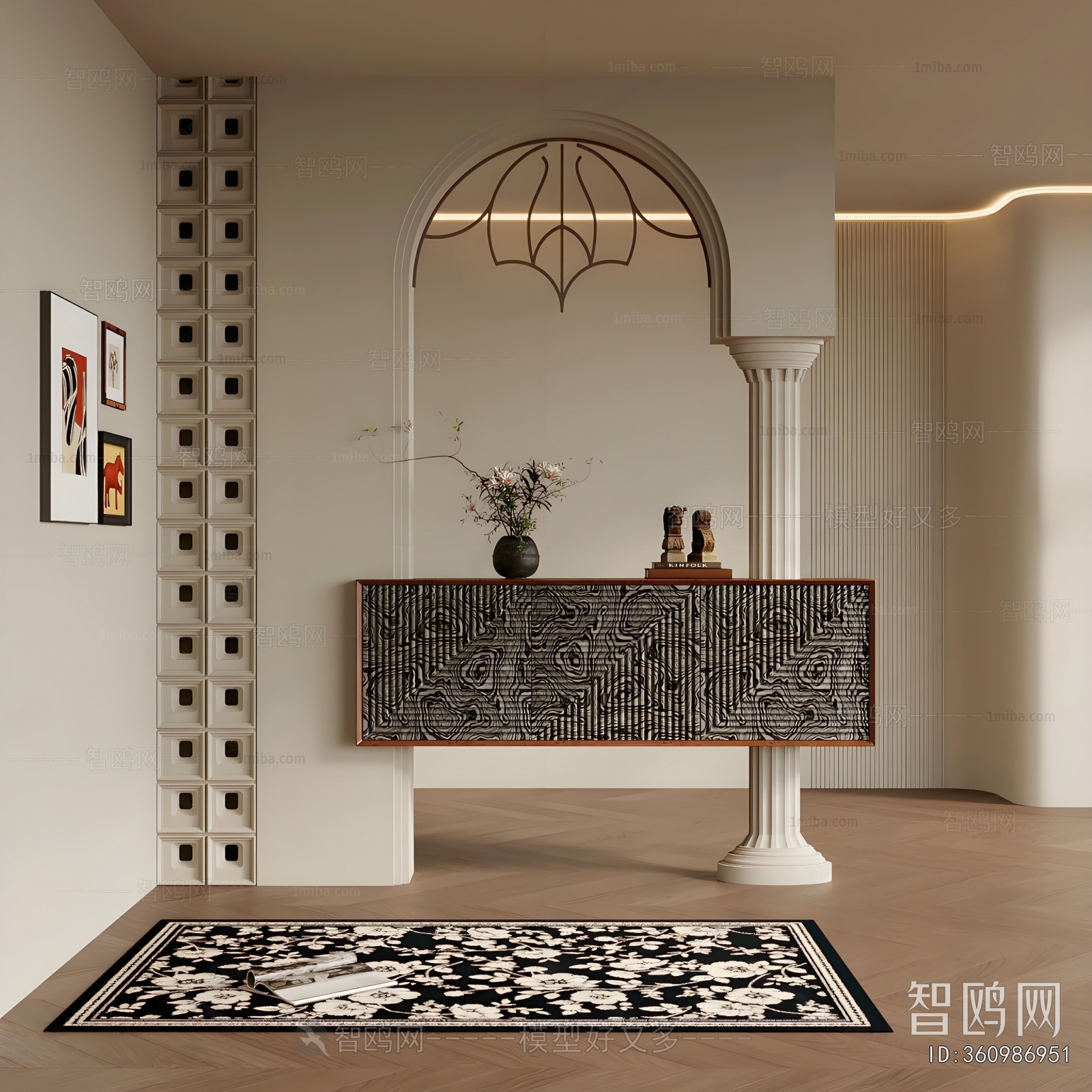 French Style Hallway