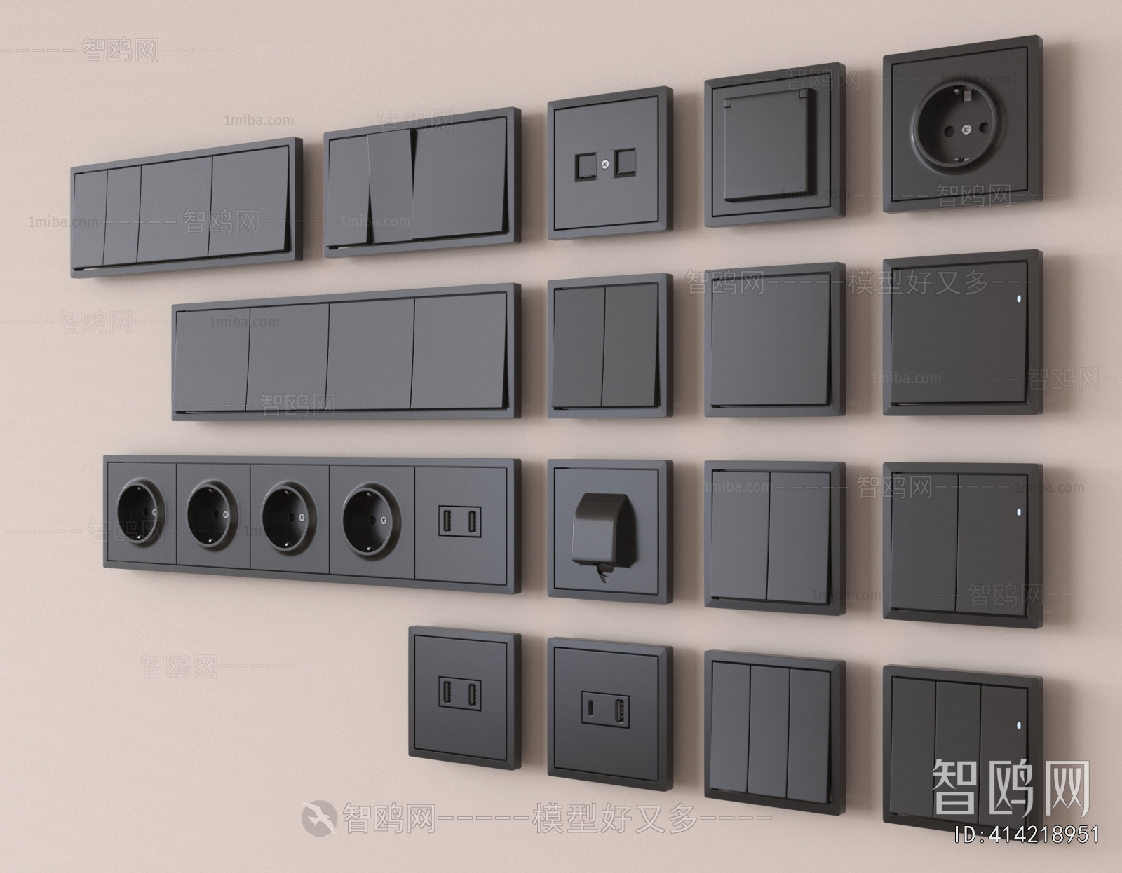 Modern Switch Socket Panel