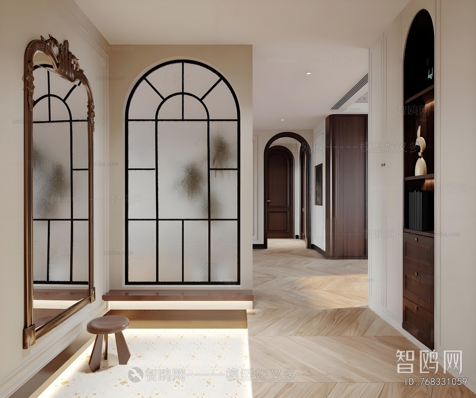 French Style Hallway