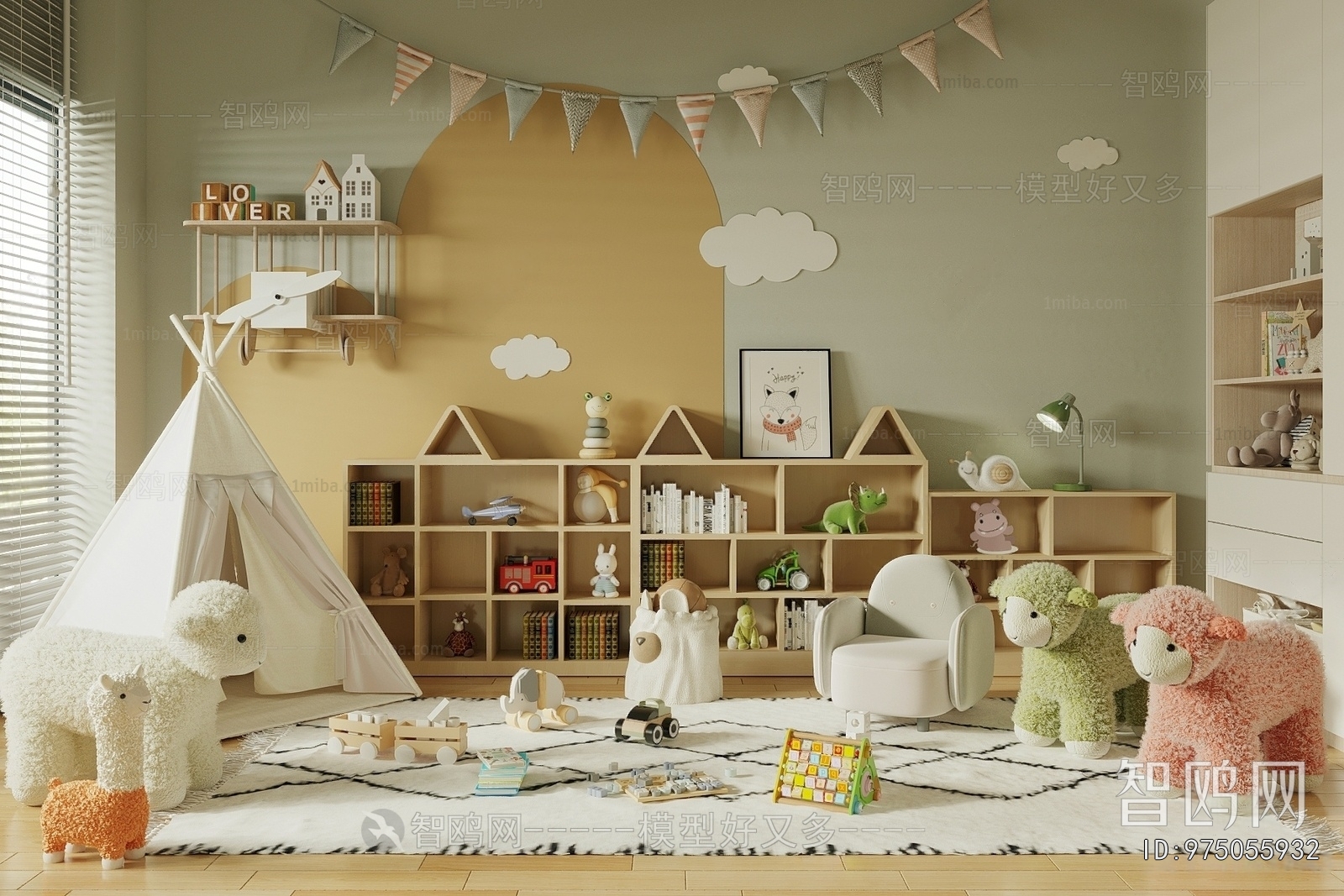 Modern Children's Room Activity Room