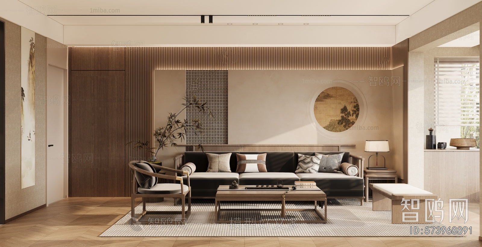 New Chinese Style A Living Room