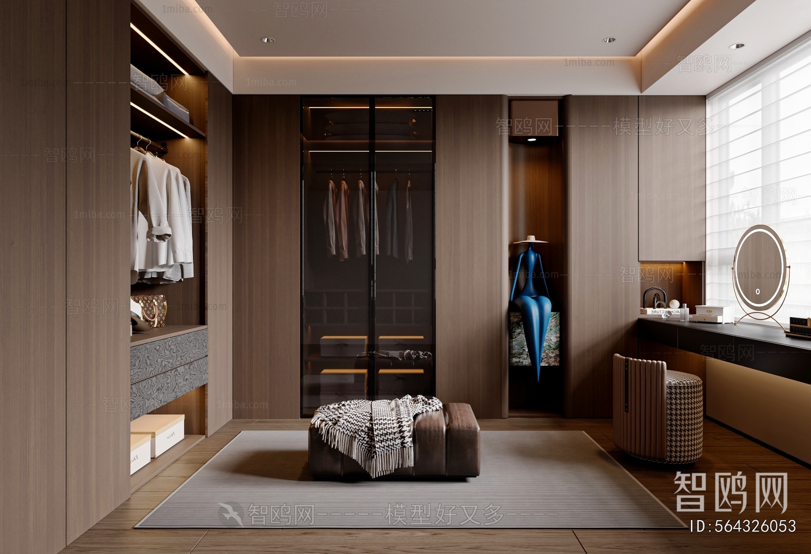 Modern Clothes Storage Area