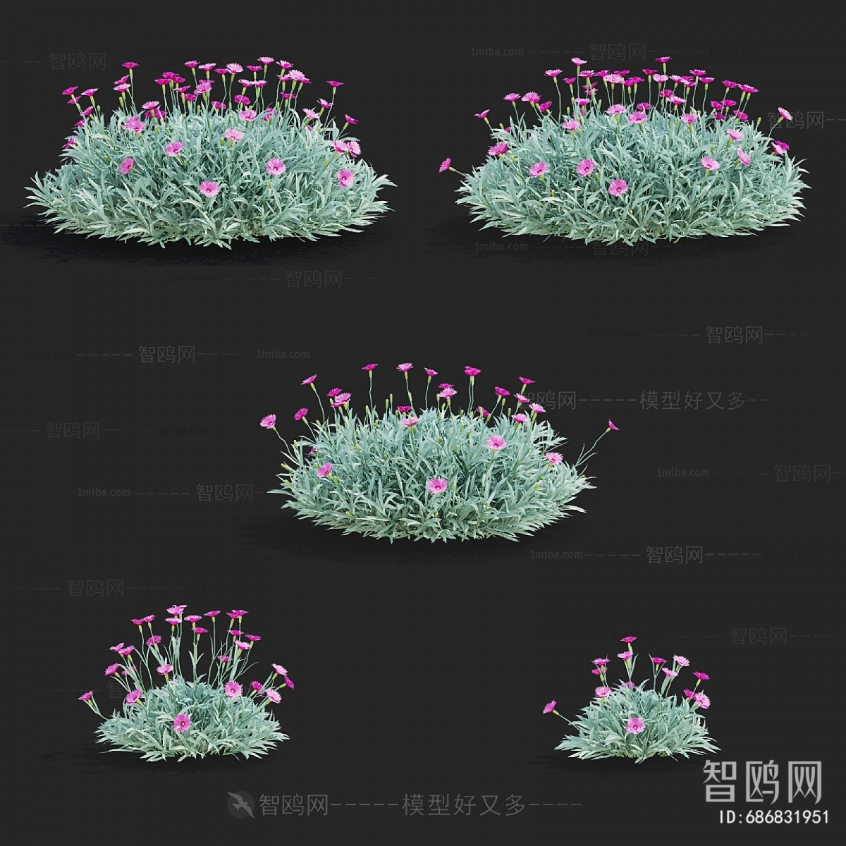 Modern Flowers And Grass