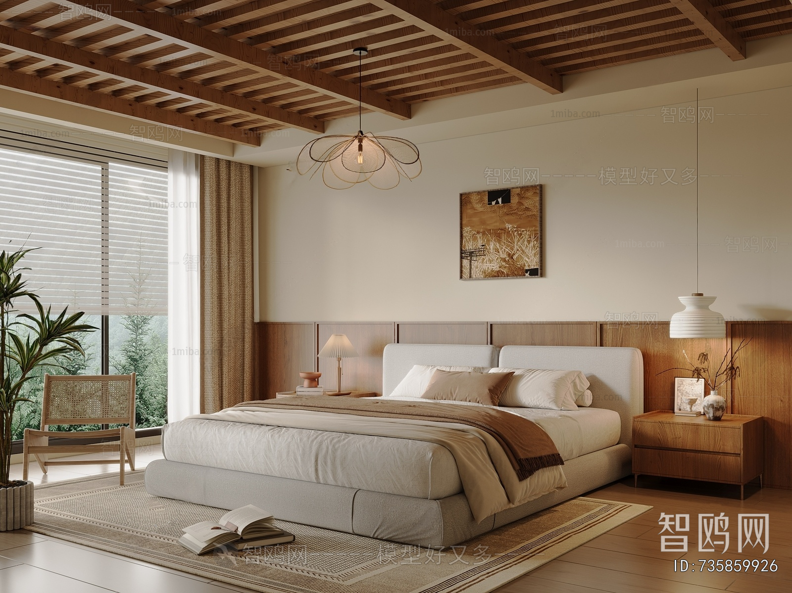 Wabi-sabi Style Bedroom