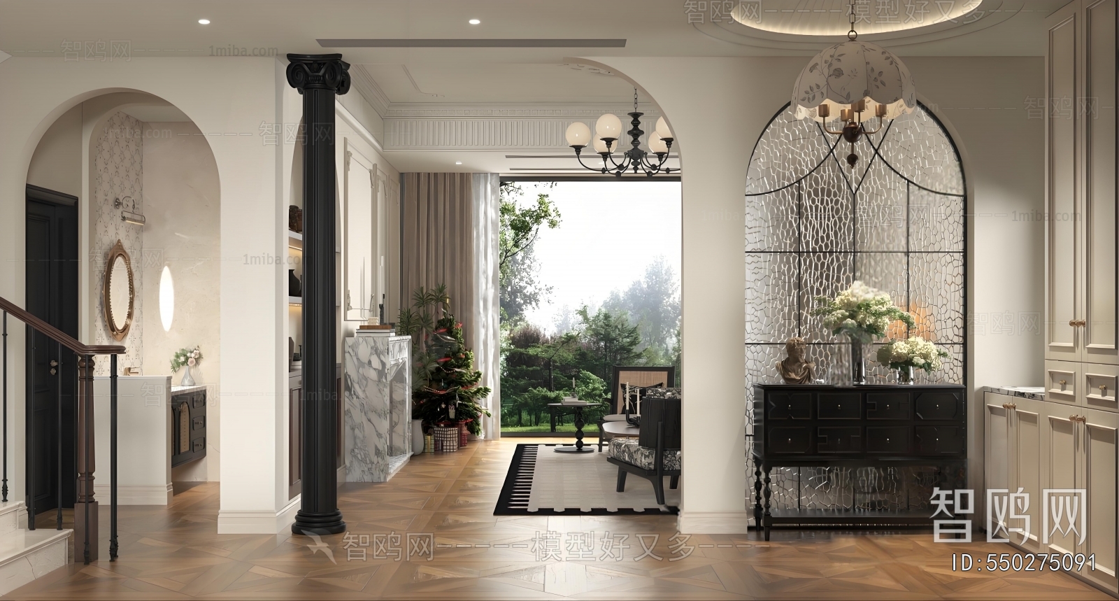 French Style Hallway