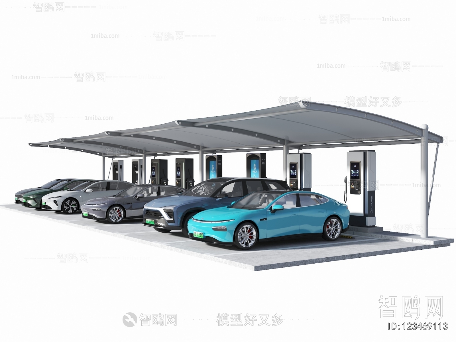 Modern Outdoor Parking Lot