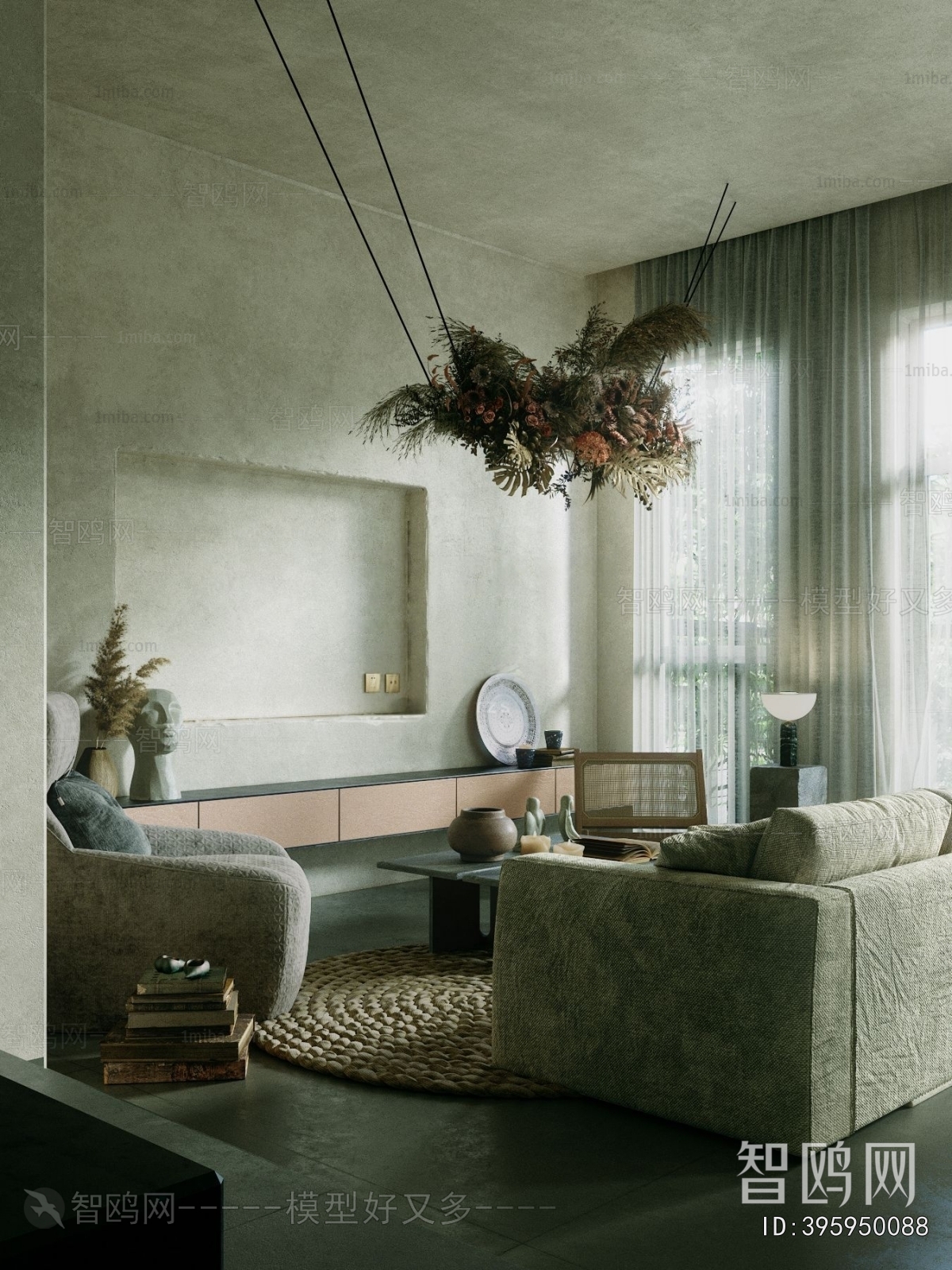 Wabi-sabi Style A Living Room