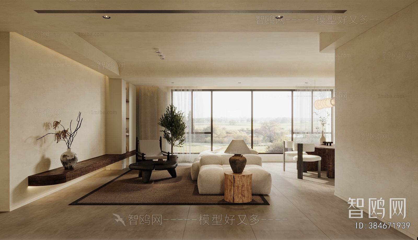 Wabi-sabi Style A Living Room