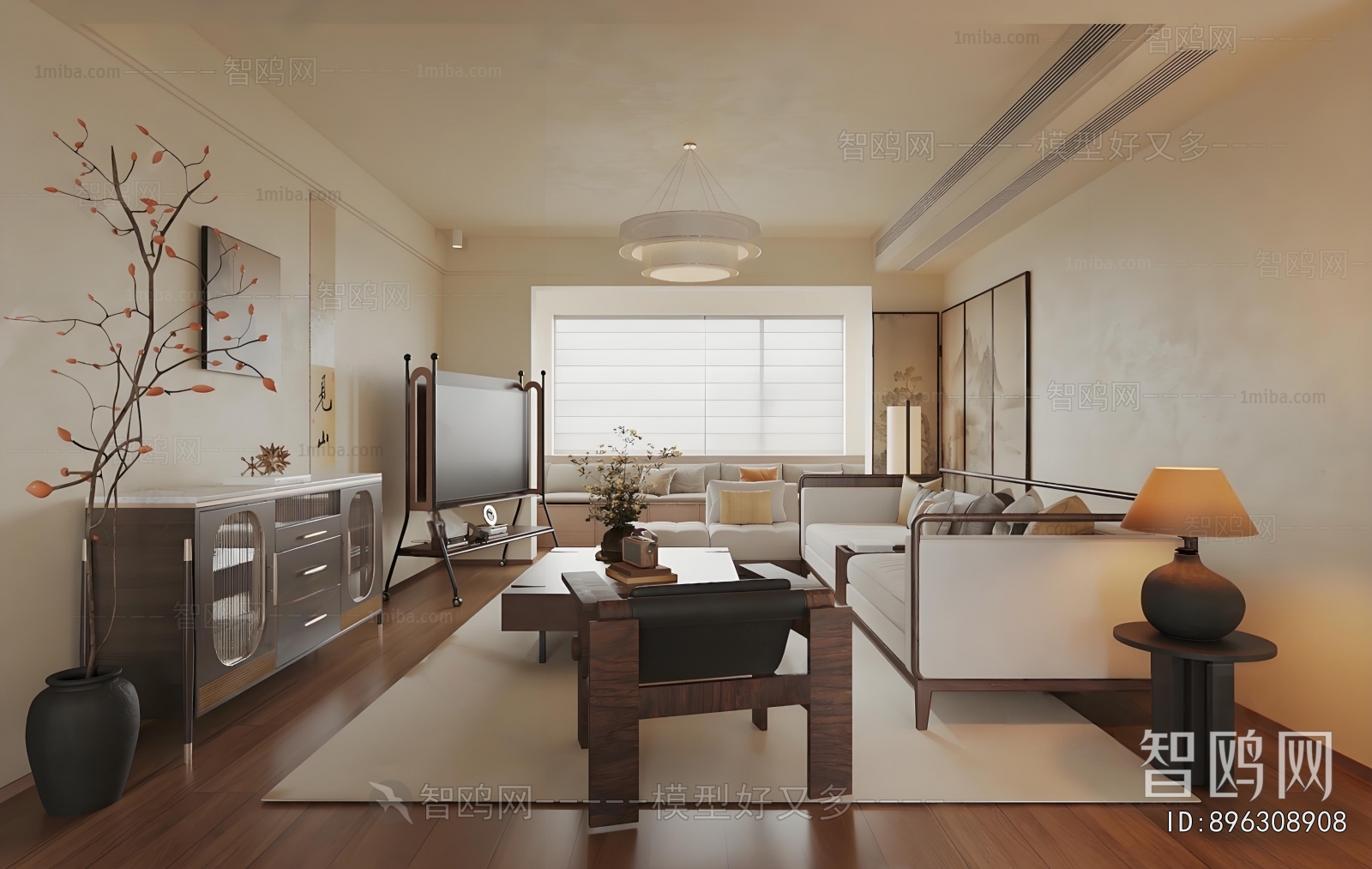 New Chinese Style A Living Room