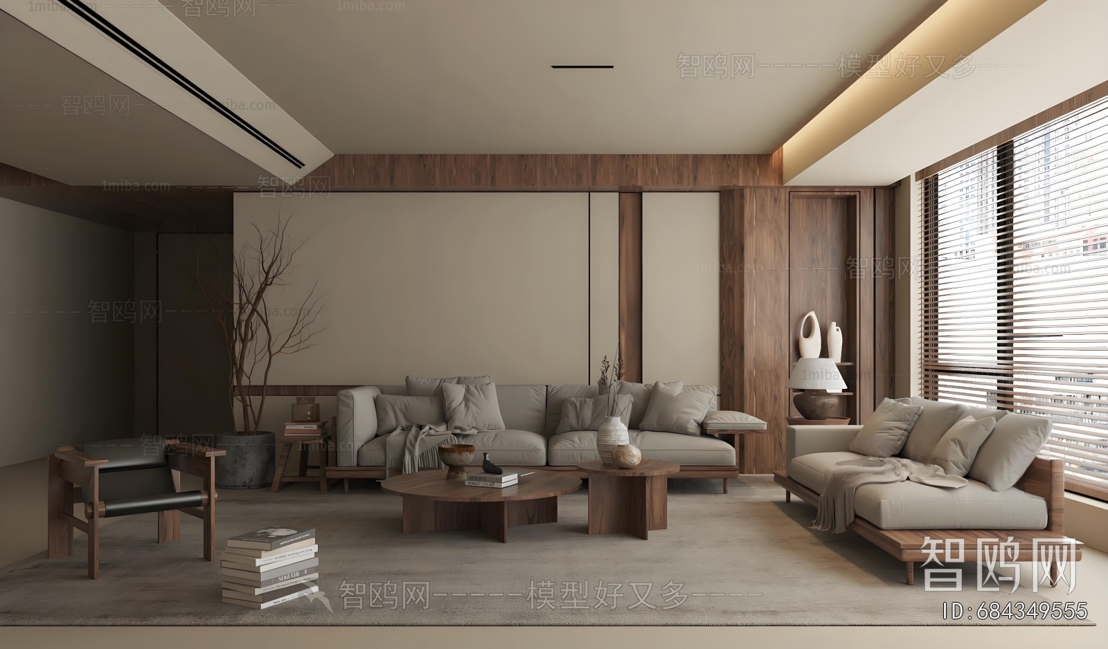 Wabi-sabi Style A Living Room