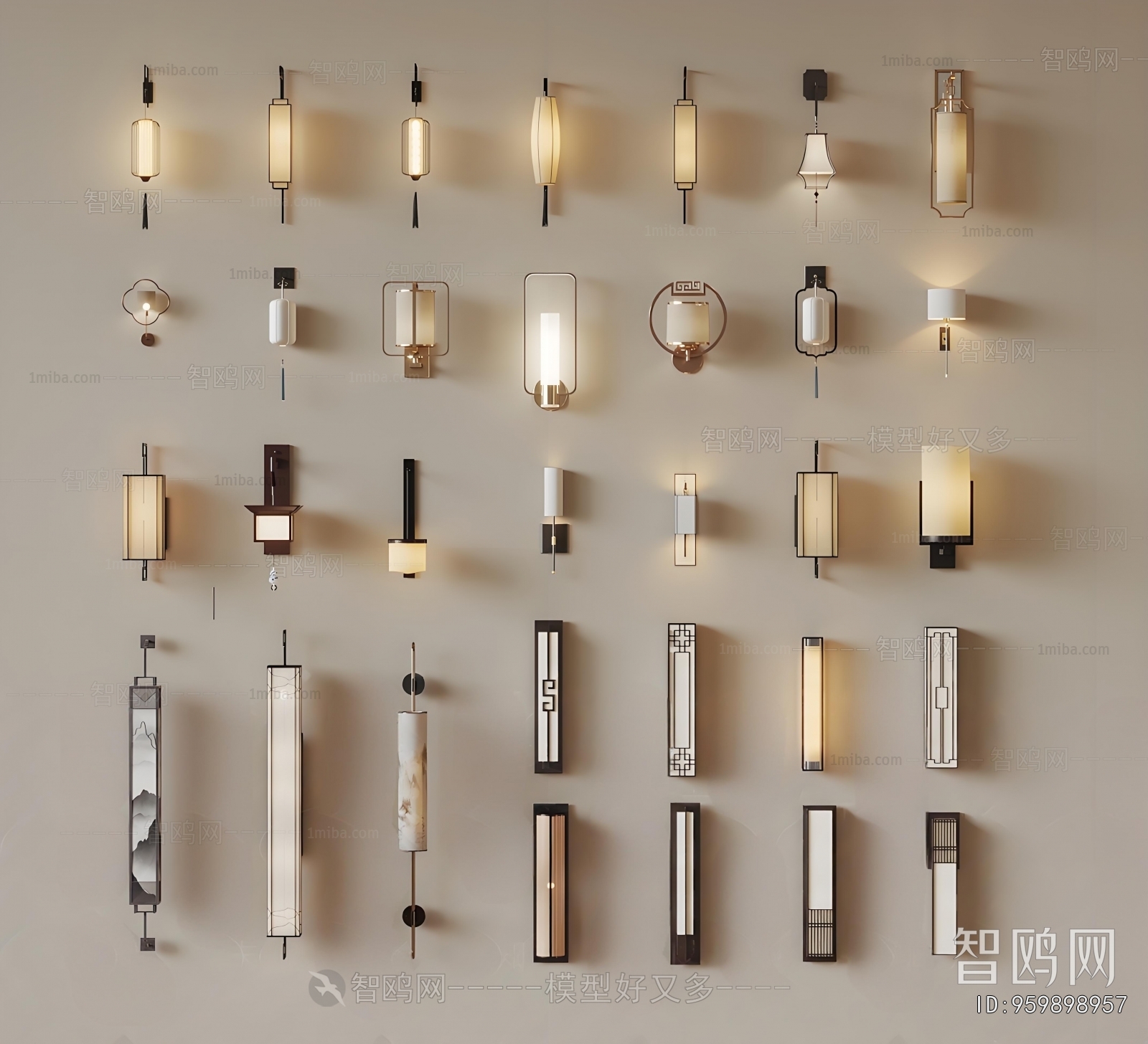 New Chinese Style Wall Lamp