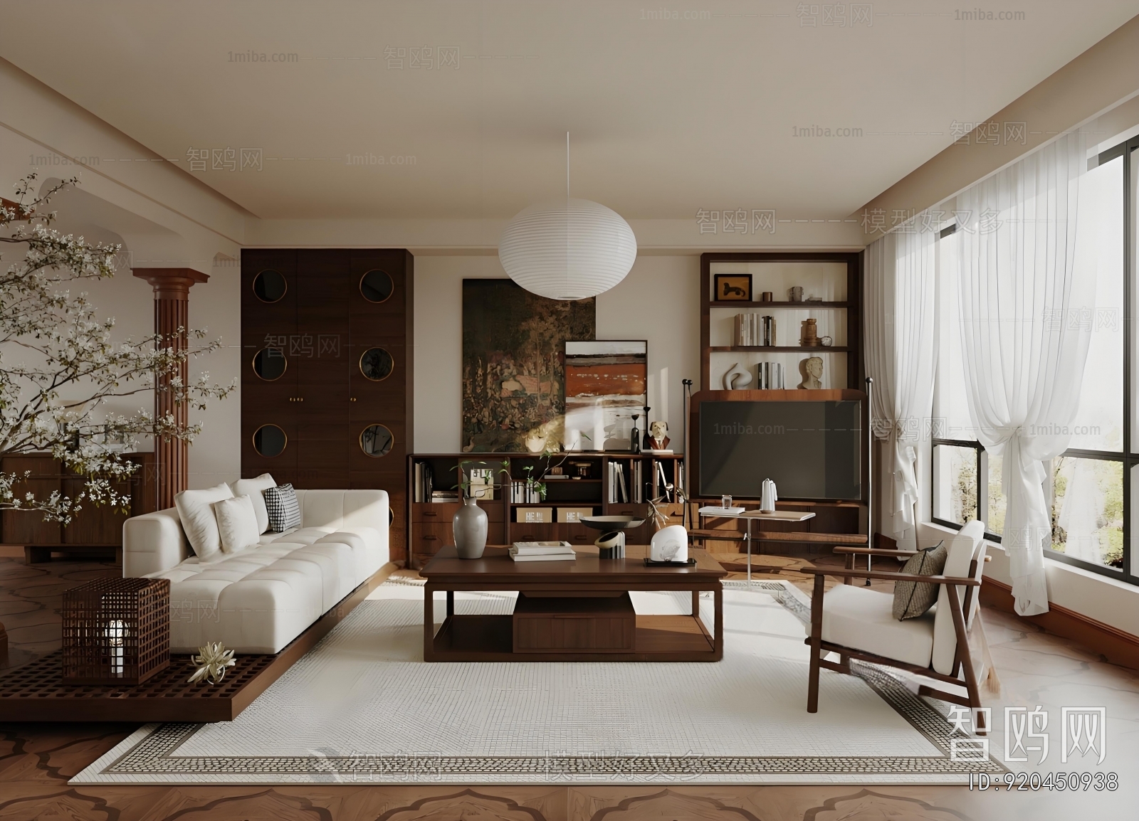 New Chinese Style A Living Room