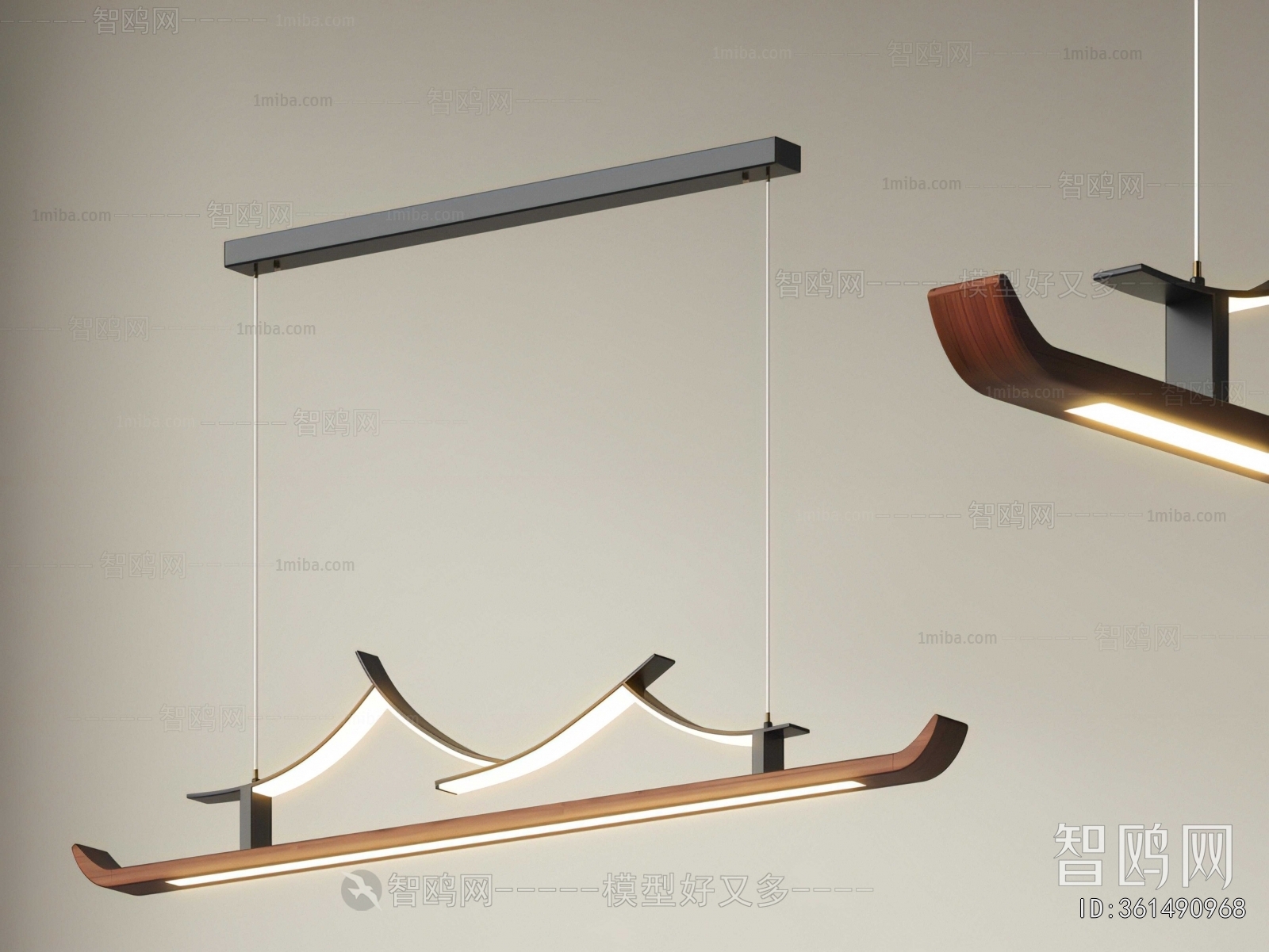 New Chinese Style Long Chandelier