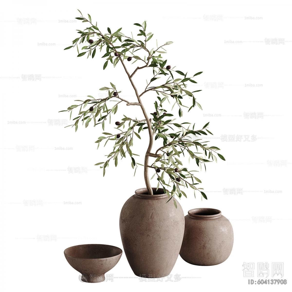 Modern Ground Green Plant Potted Plants