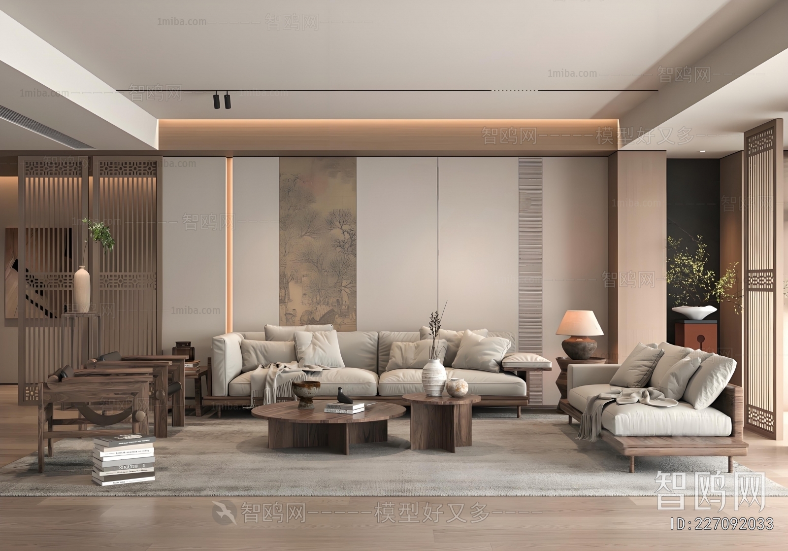 New Chinese Style A Living Room