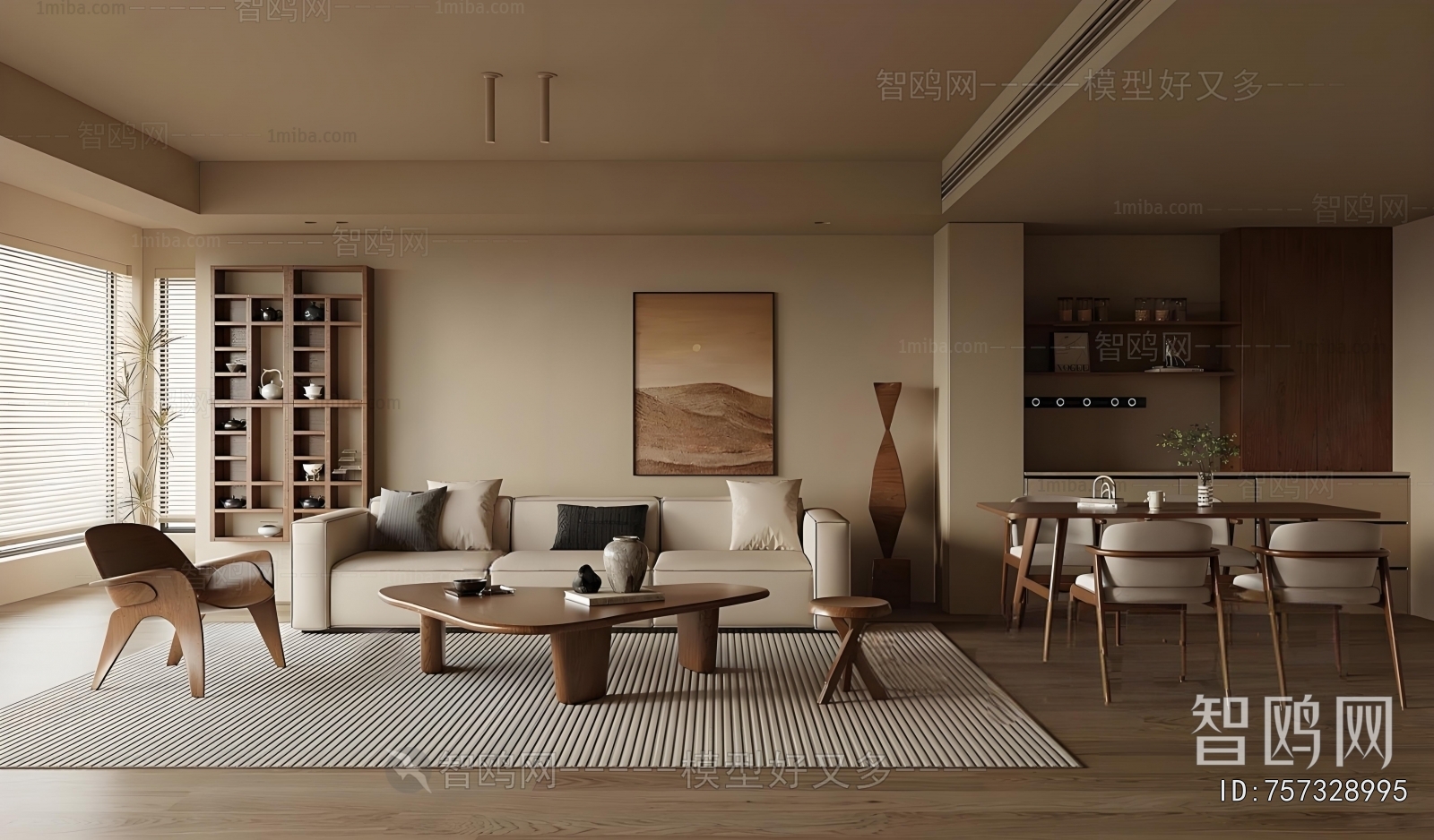 New Chinese Style A Living Room