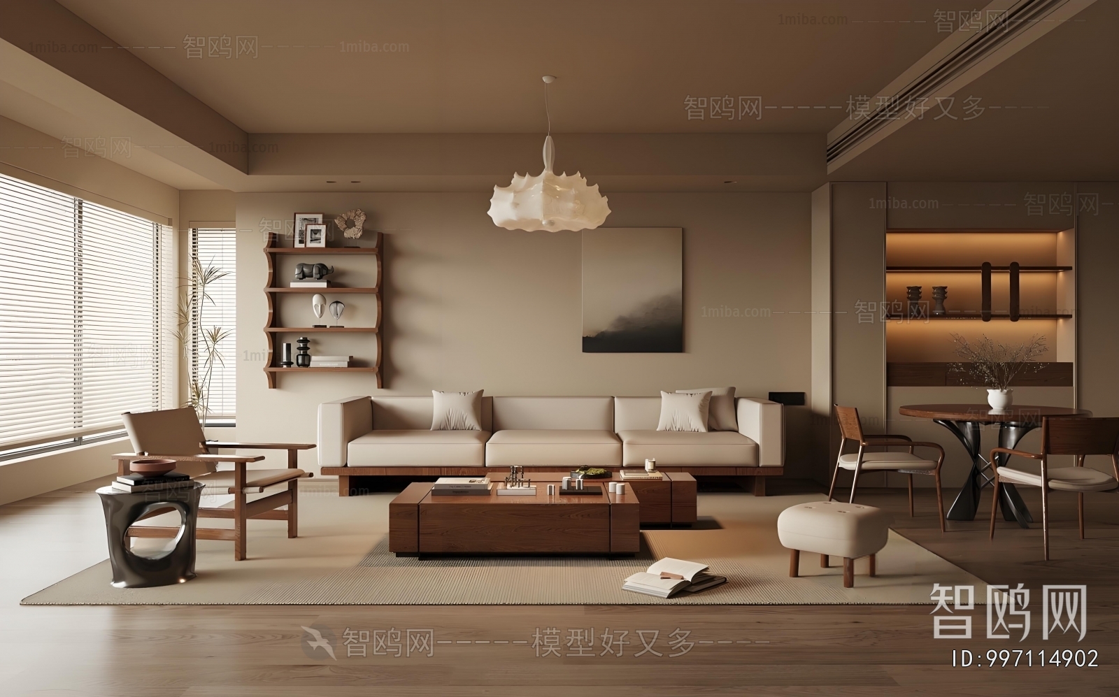 New Chinese Style A Living Room