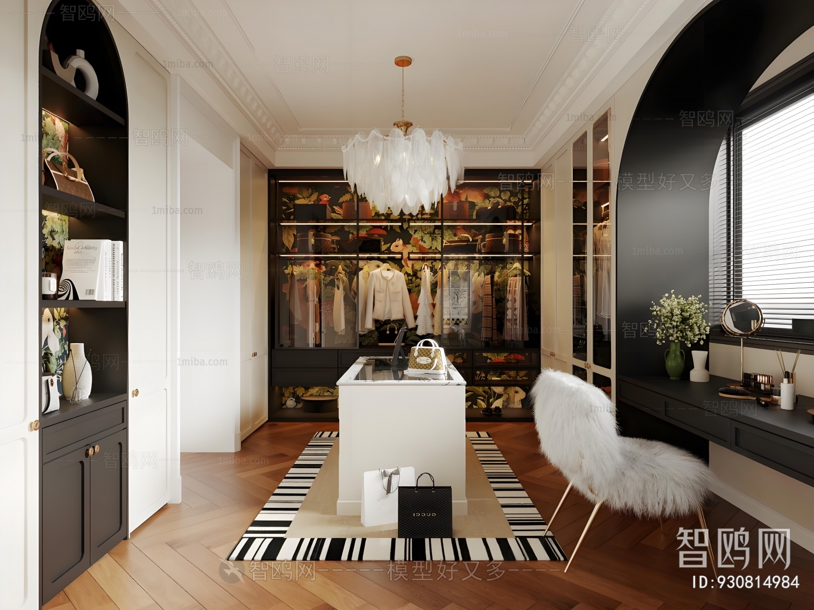 French Style Clothes Storage Area