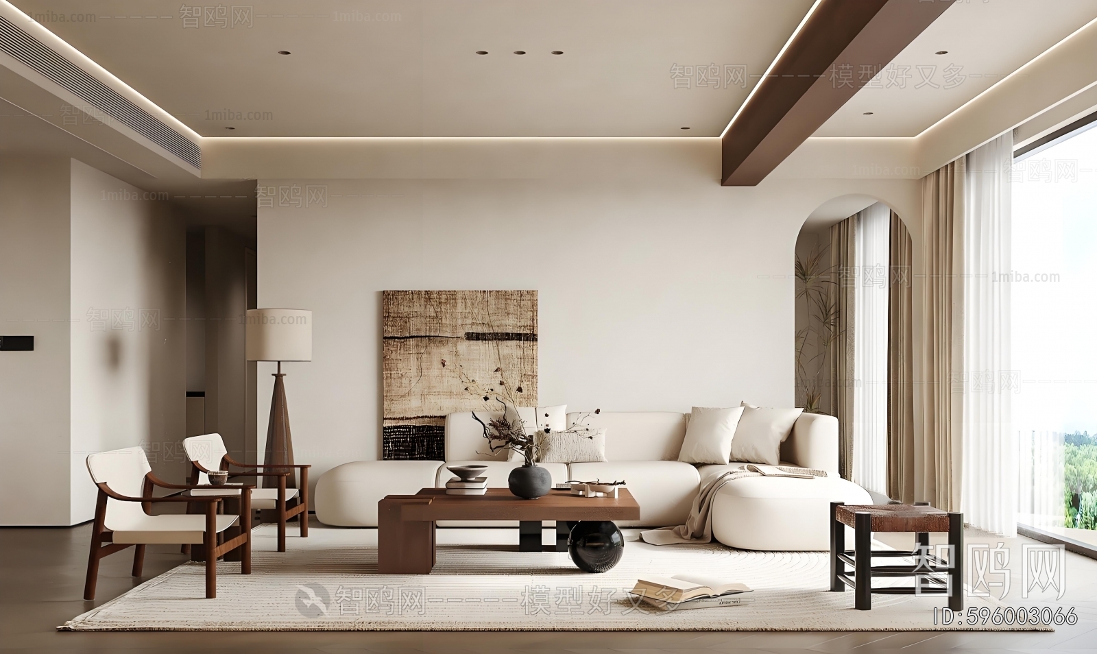 Wabi-sabi Style A Living Room