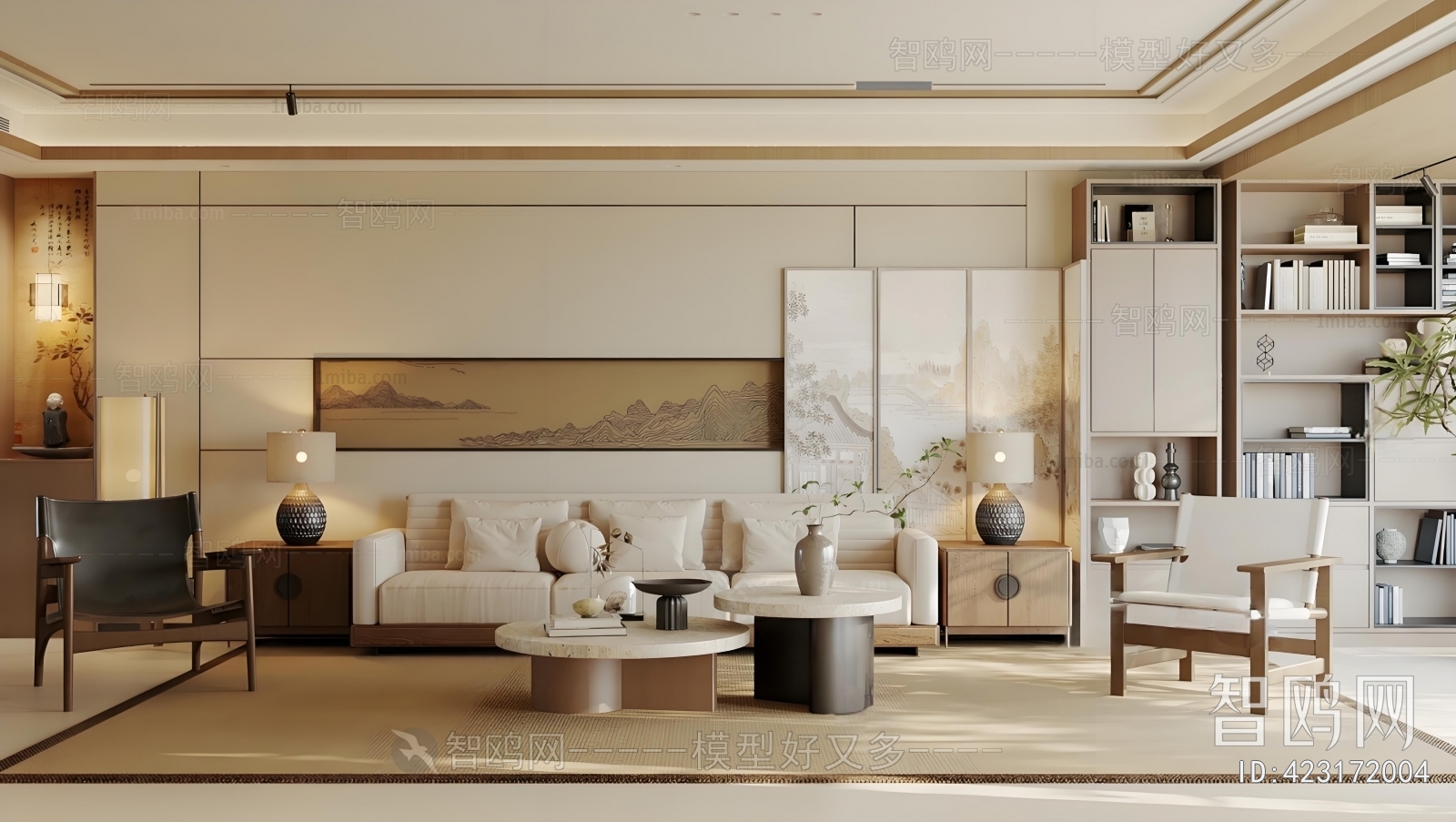 New Chinese Style A Living Room