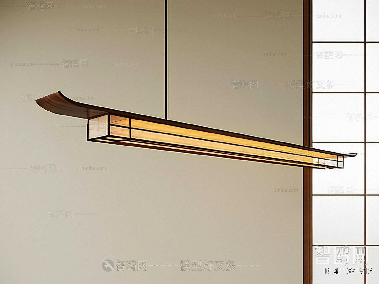 New Chinese Style Long Chandelier