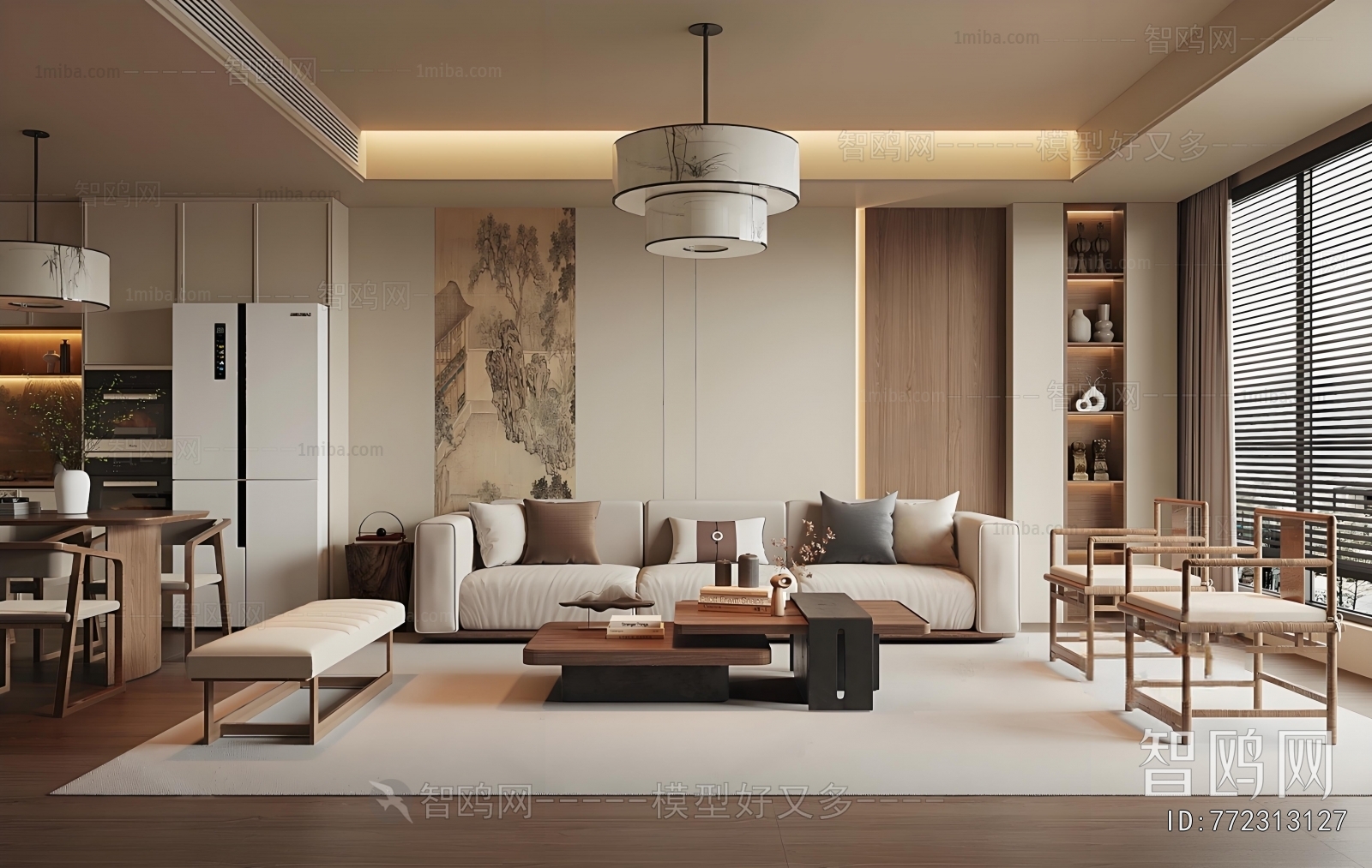 New Chinese Style A Living Room