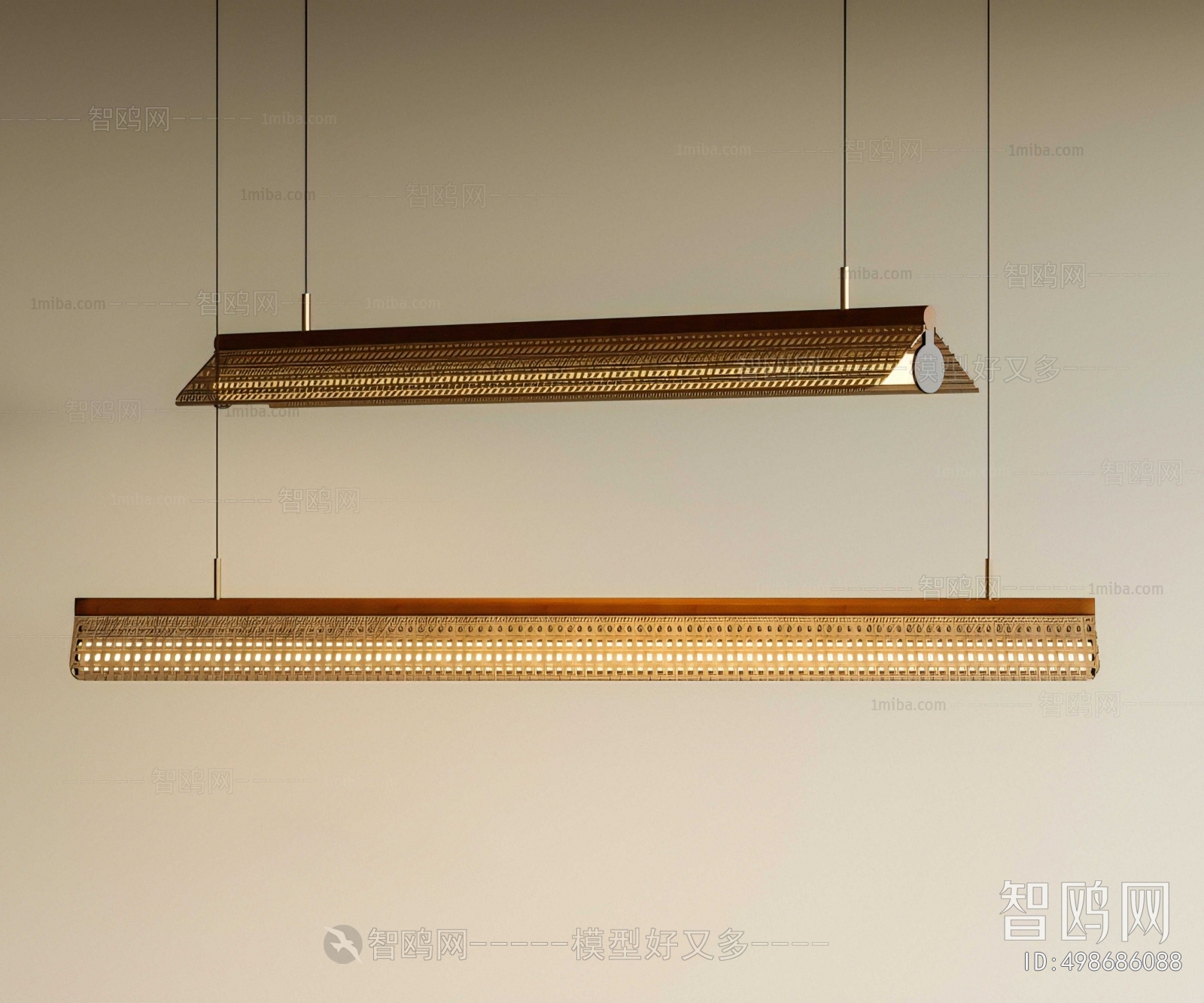 New Chinese Style Long Chandelier