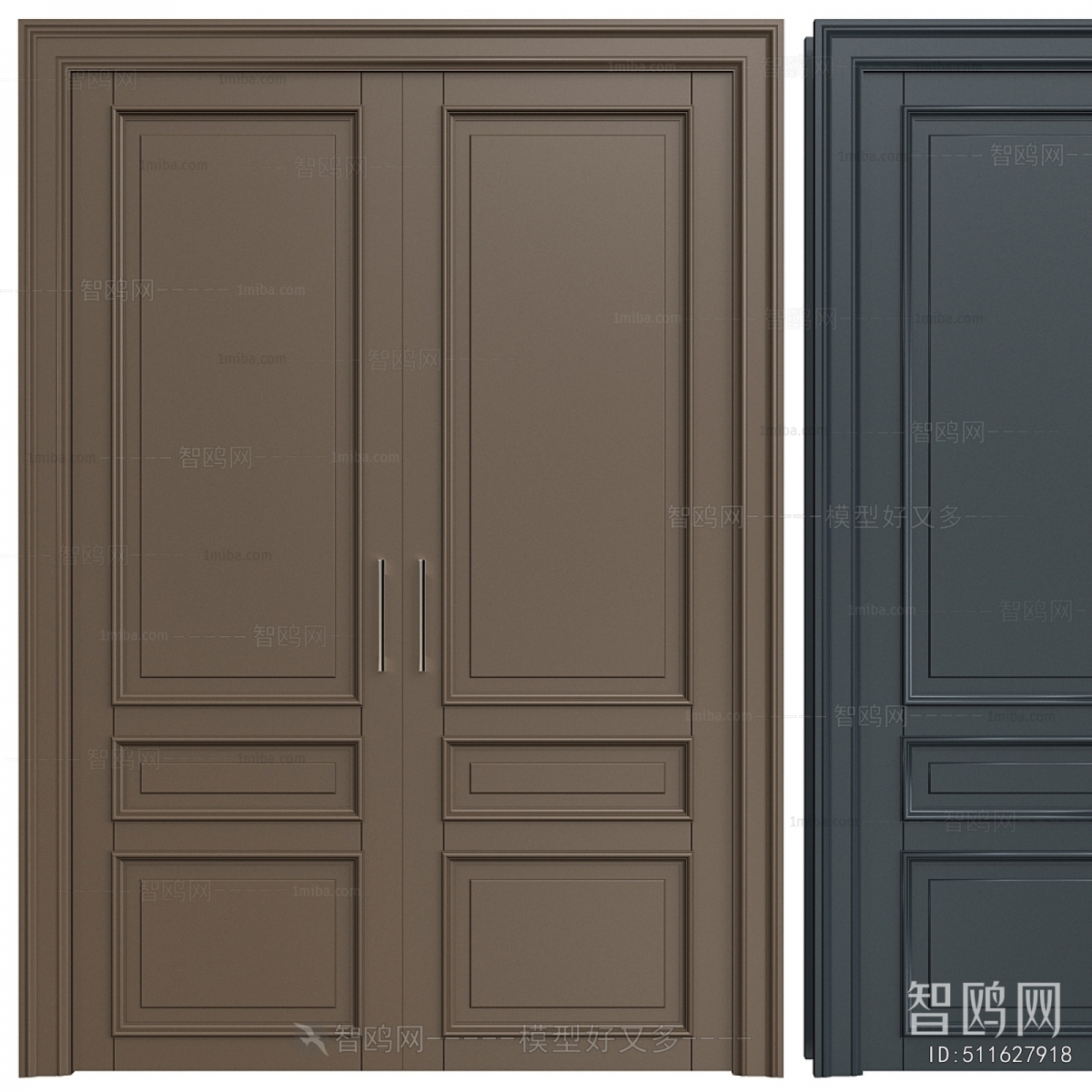 Simple European Style Double Door