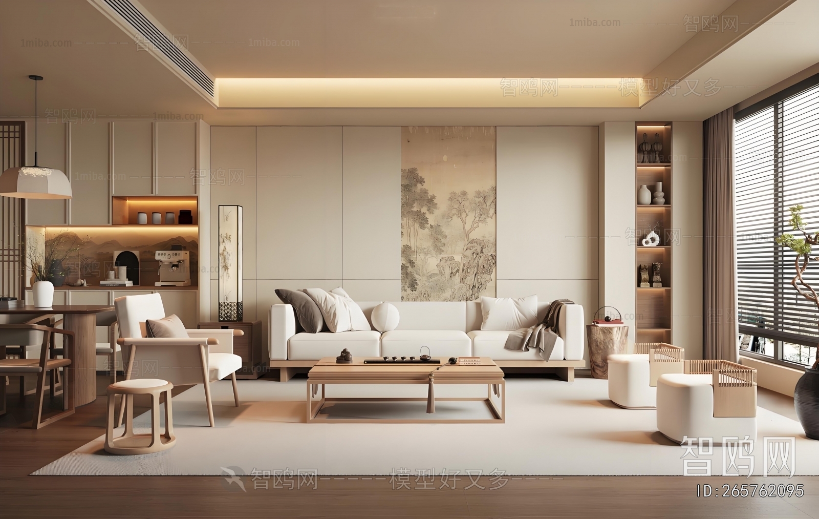 New Chinese Style A Living Room