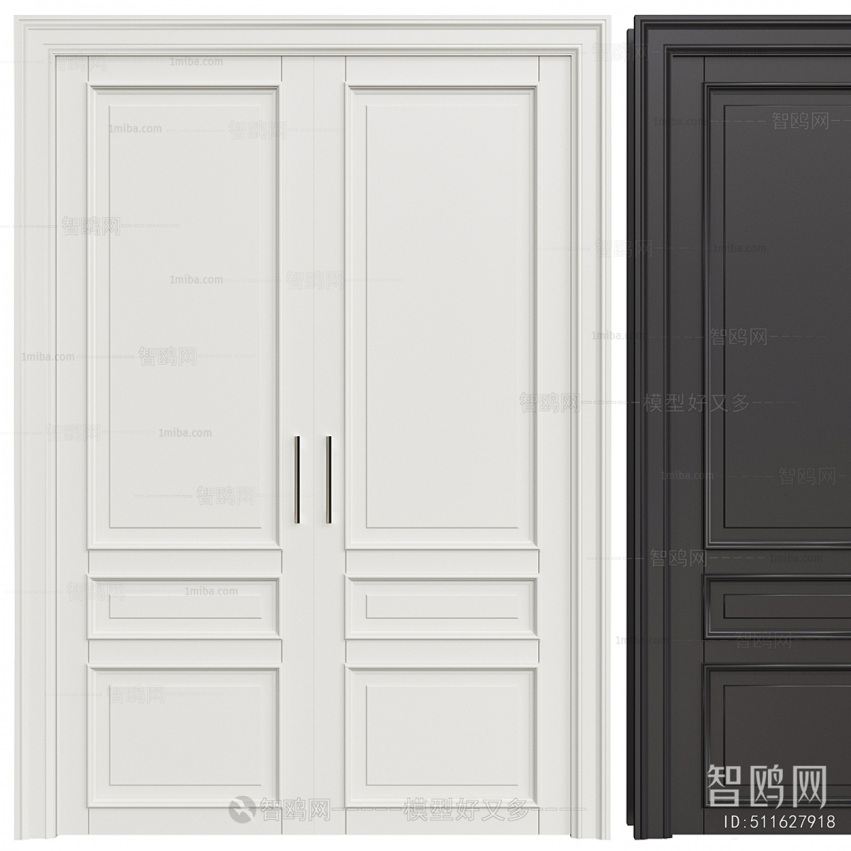 Simple European Style Double Door