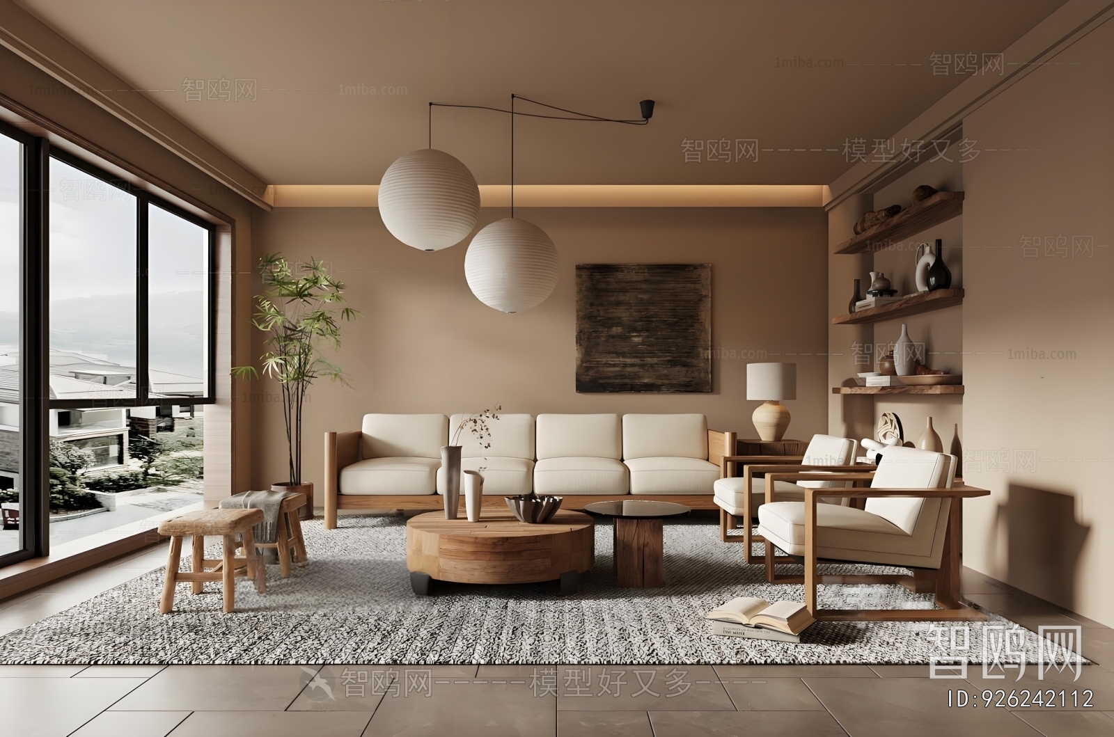 Wabi-sabi Style A Living Room