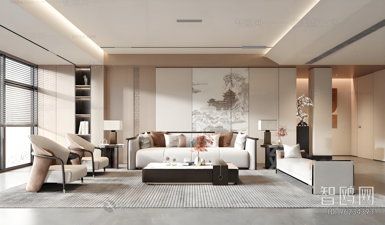 New Chinese Style A Living Room