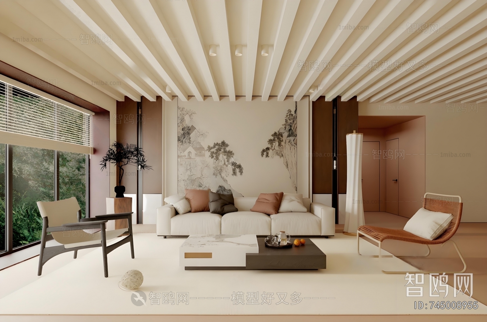 New Chinese Style A Living Room