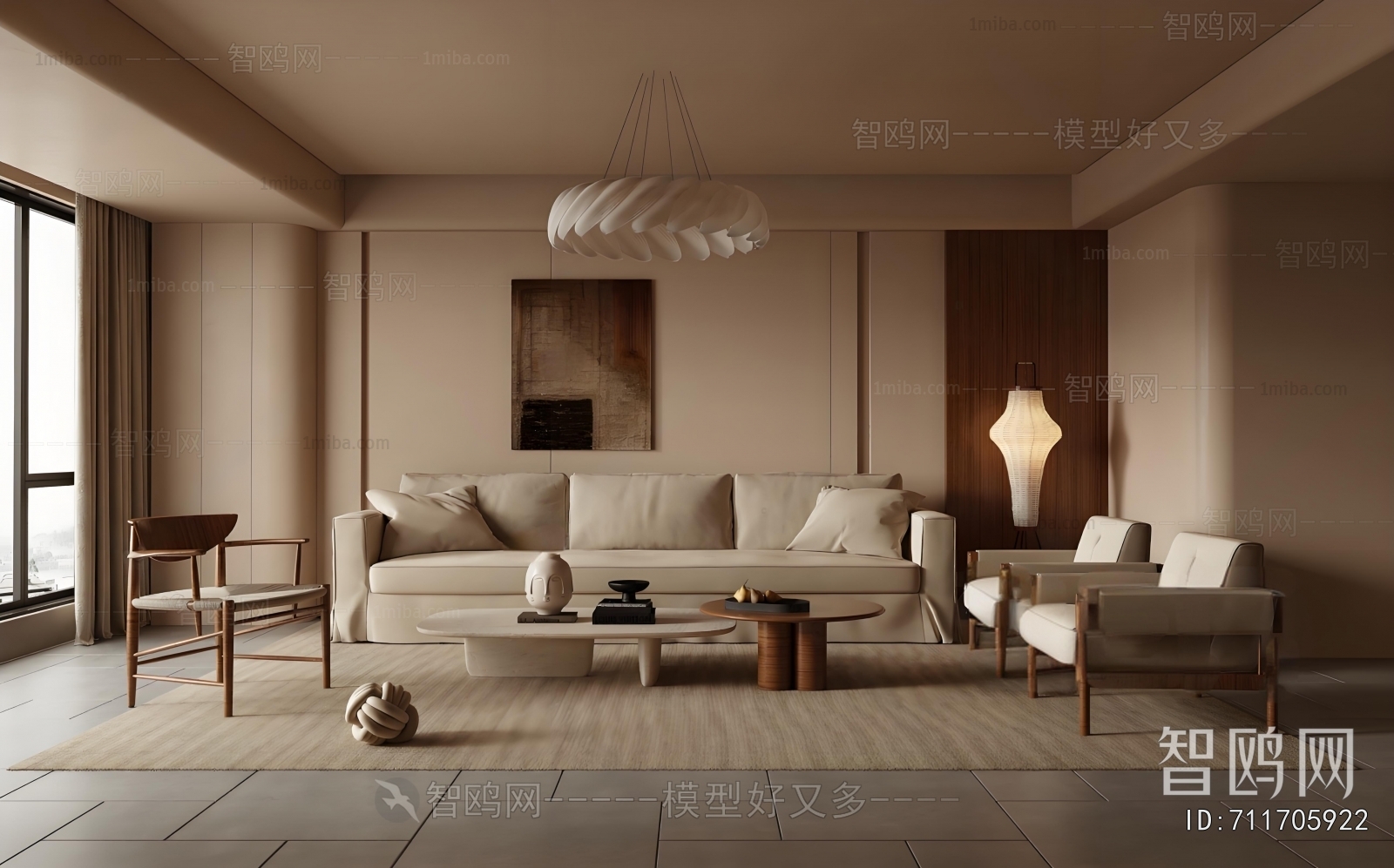 New Chinese Style A Living Room