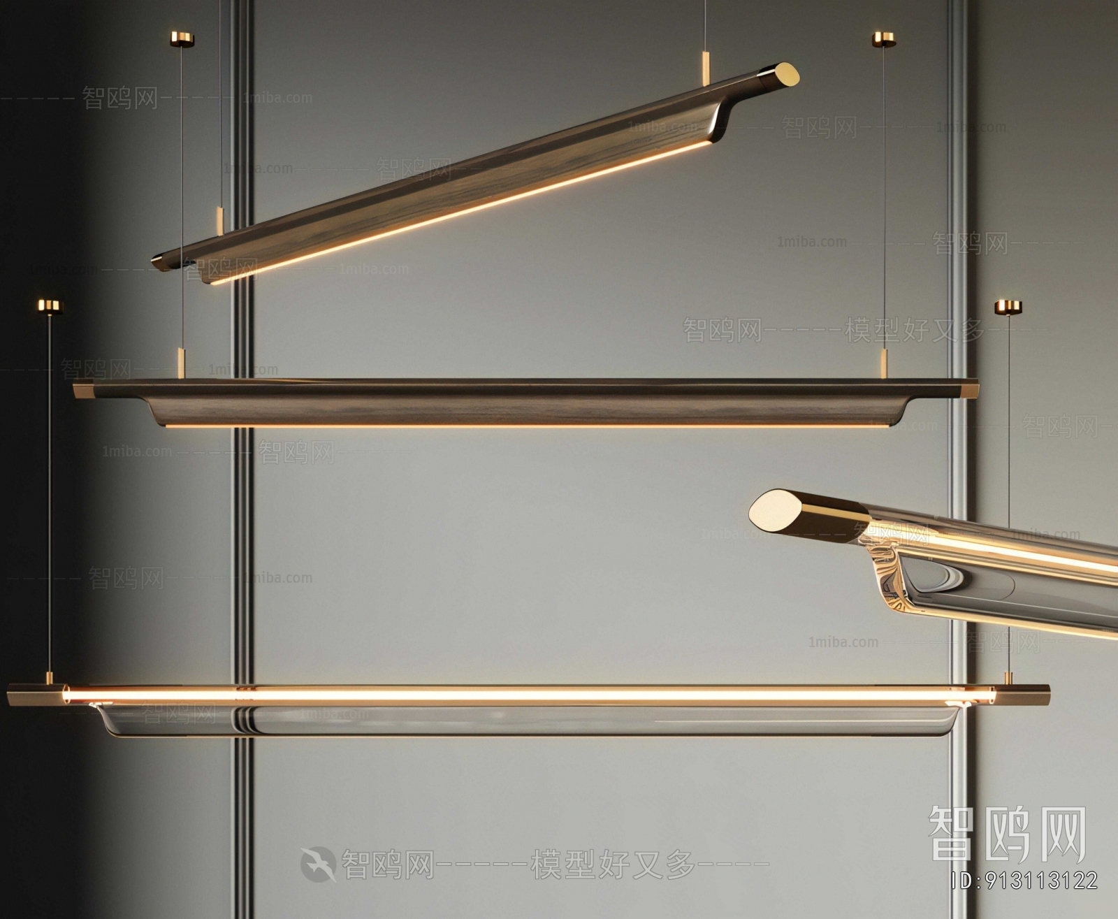 Modern Long Chandelier