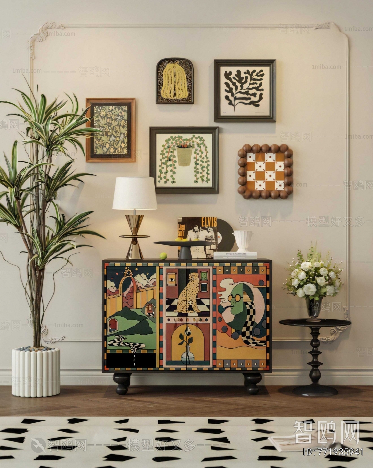 Retro Style Entrance Cabinet