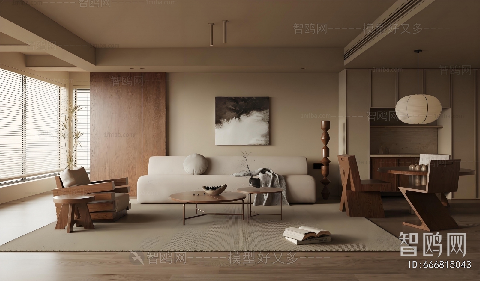 New Chinese Style A Living Room