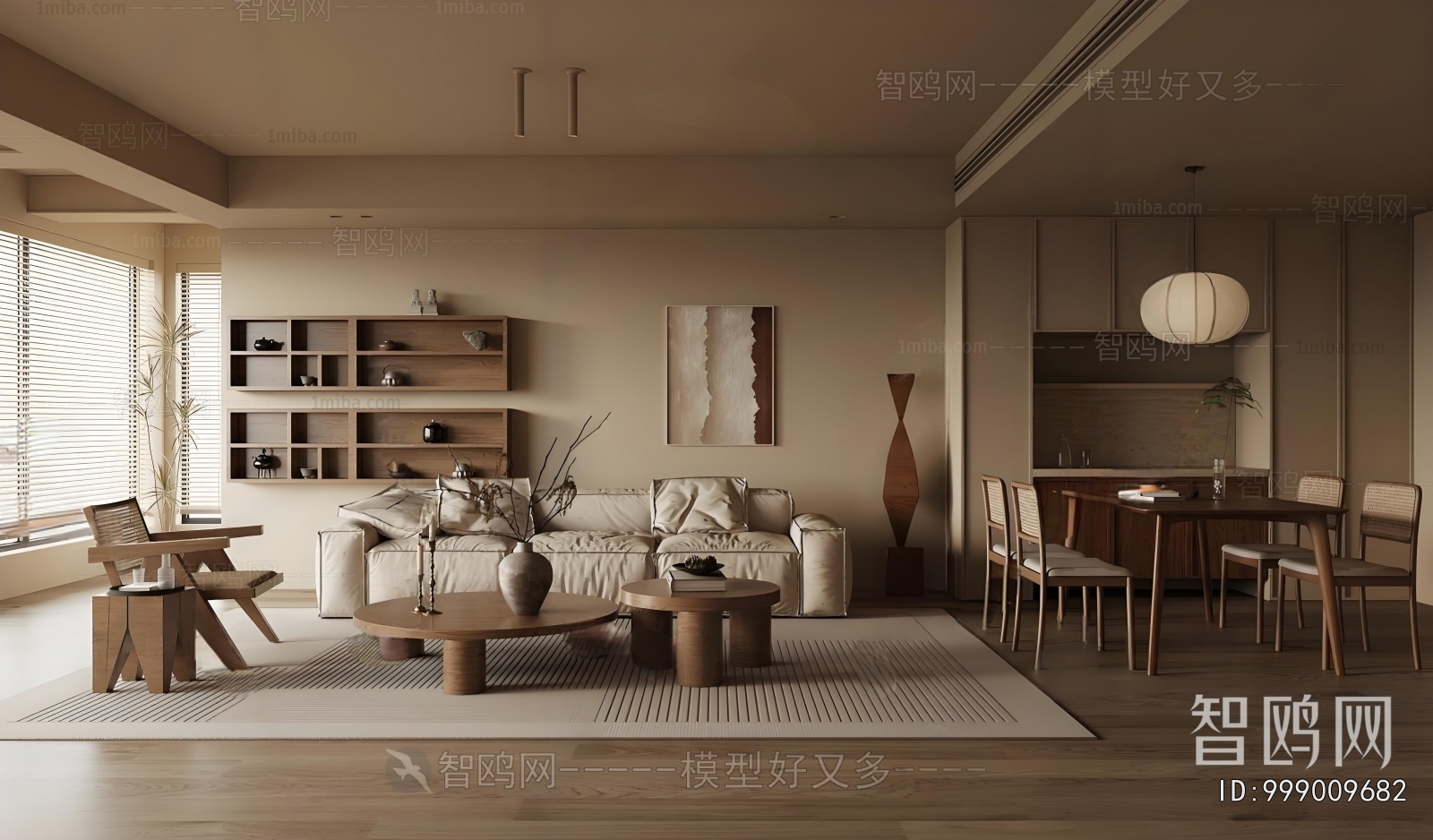 New Chinese Style A Living Room