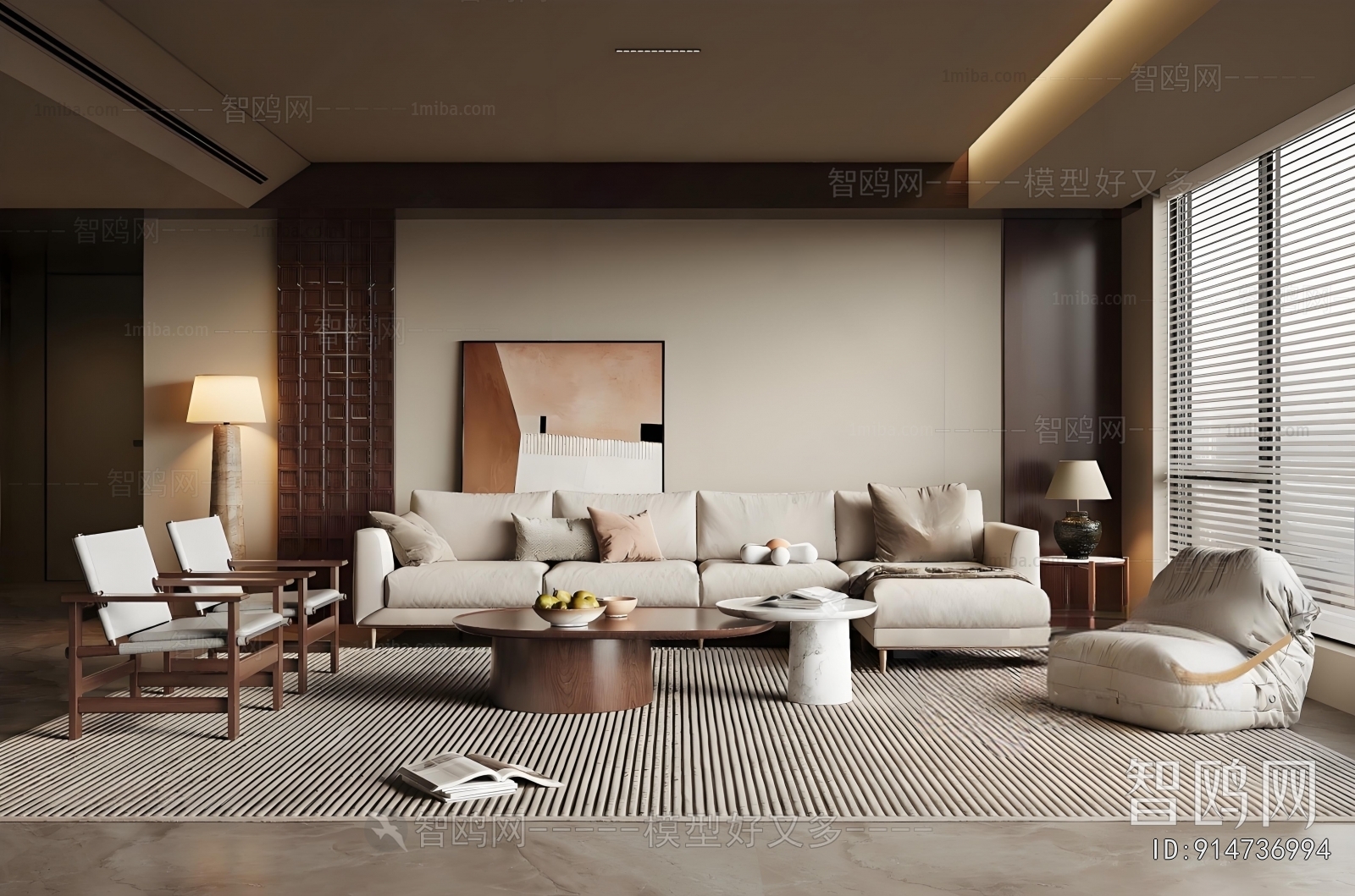 Wabi-sabi Style A Living Room