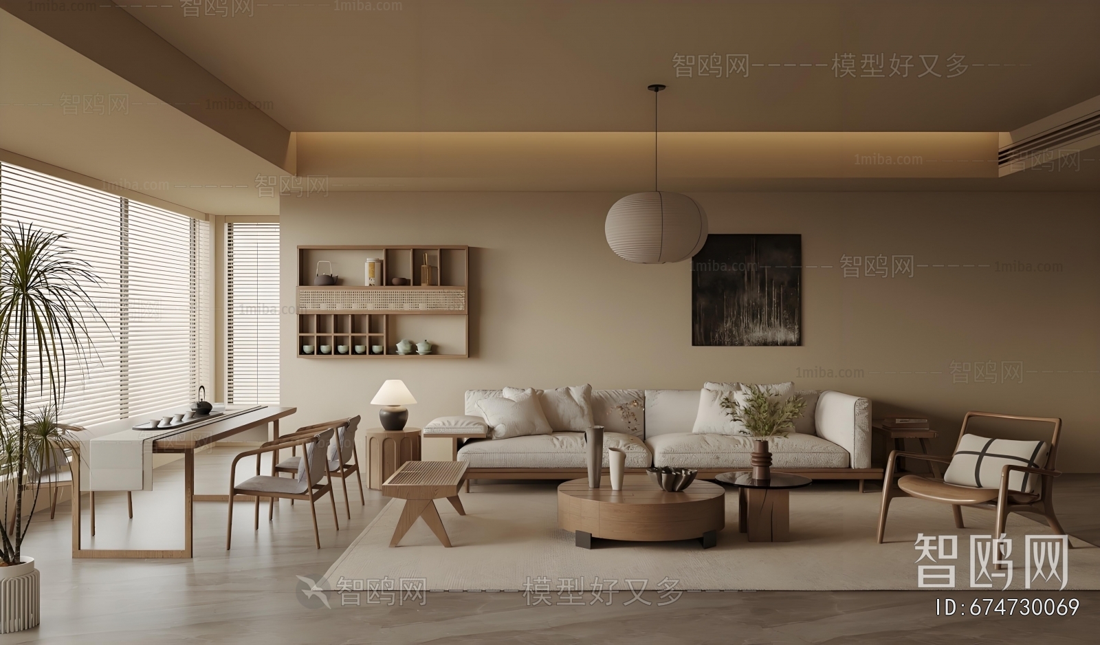 New Chinese Style A Living Room