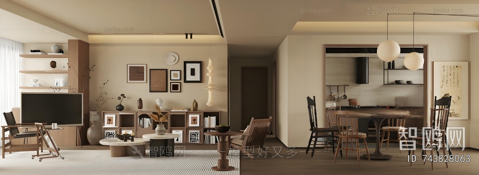 New Chinese Style A Living Room