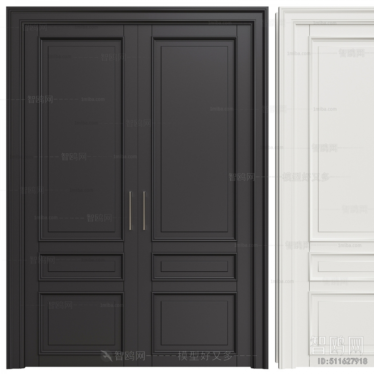 Simple European Style Double Door