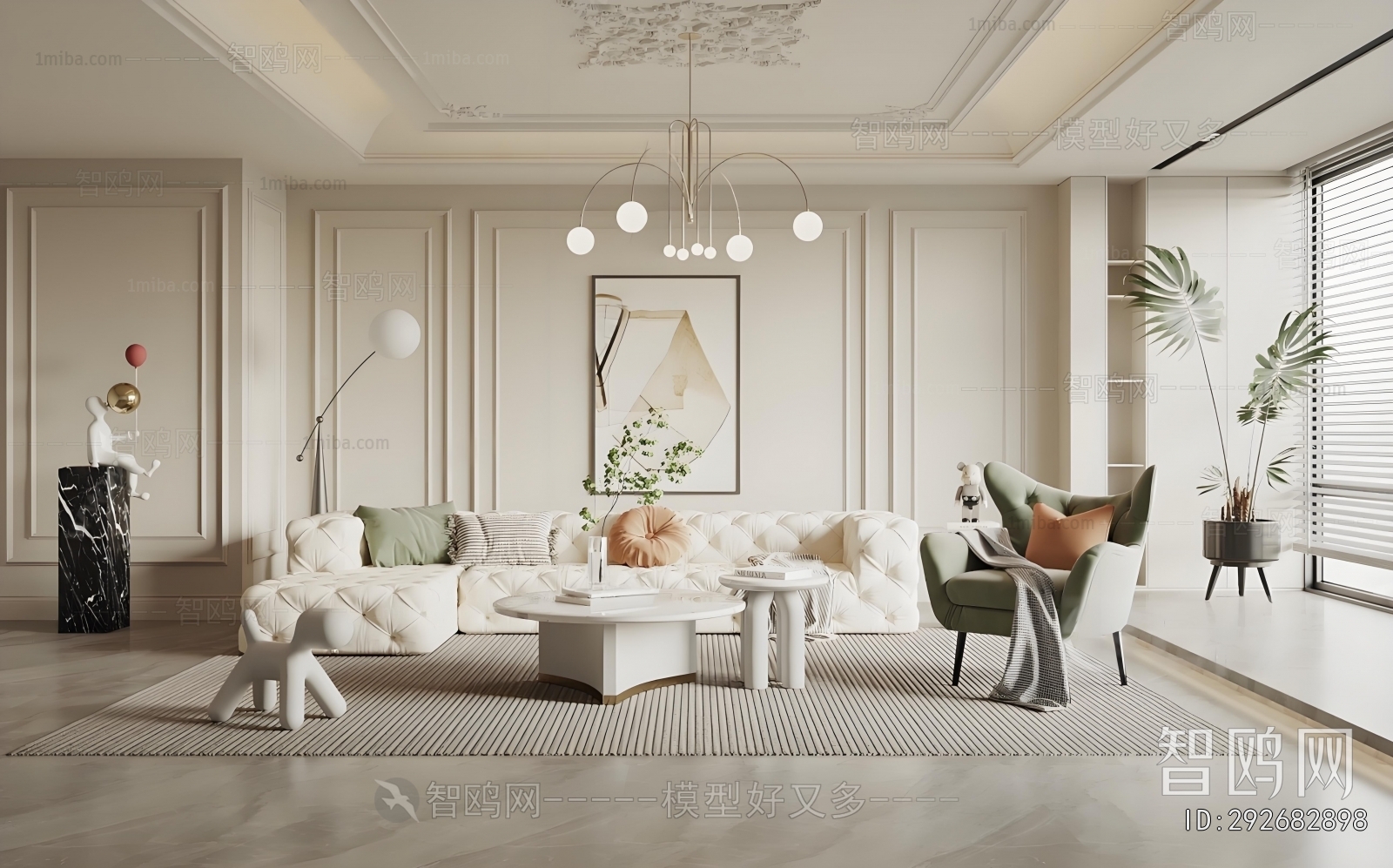 Simple European Style A Living Room