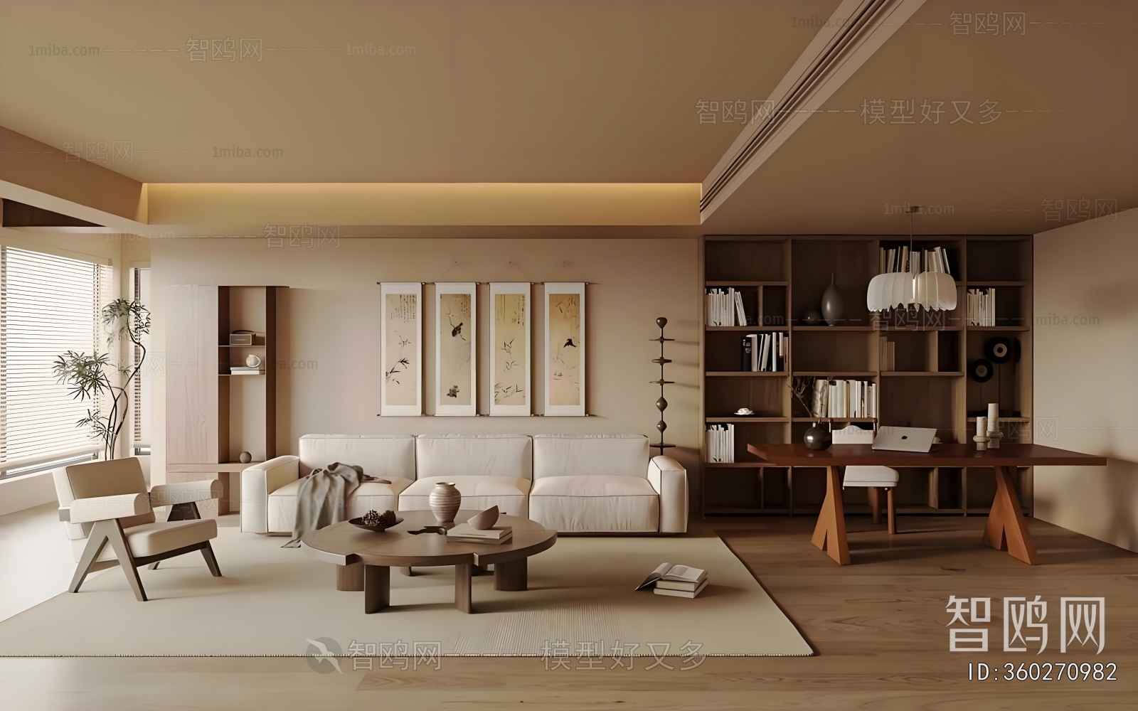 New Chinese Style A Living Room