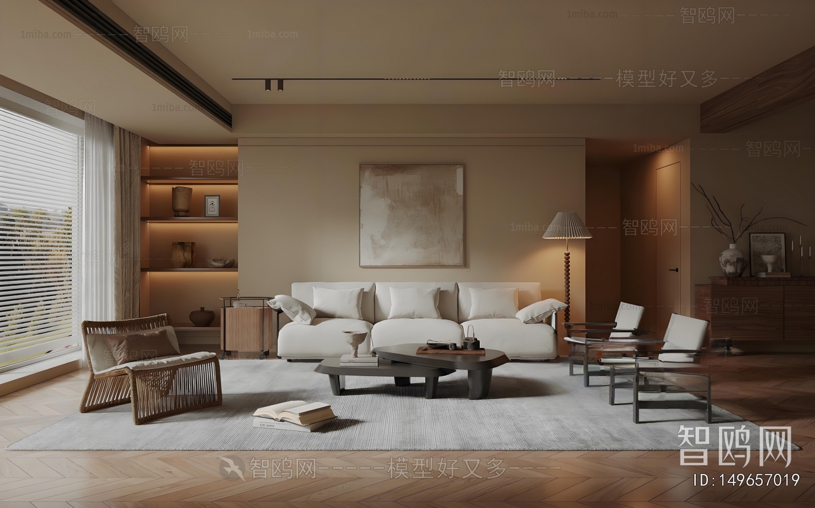 Wabi-sabi Style A Living Room