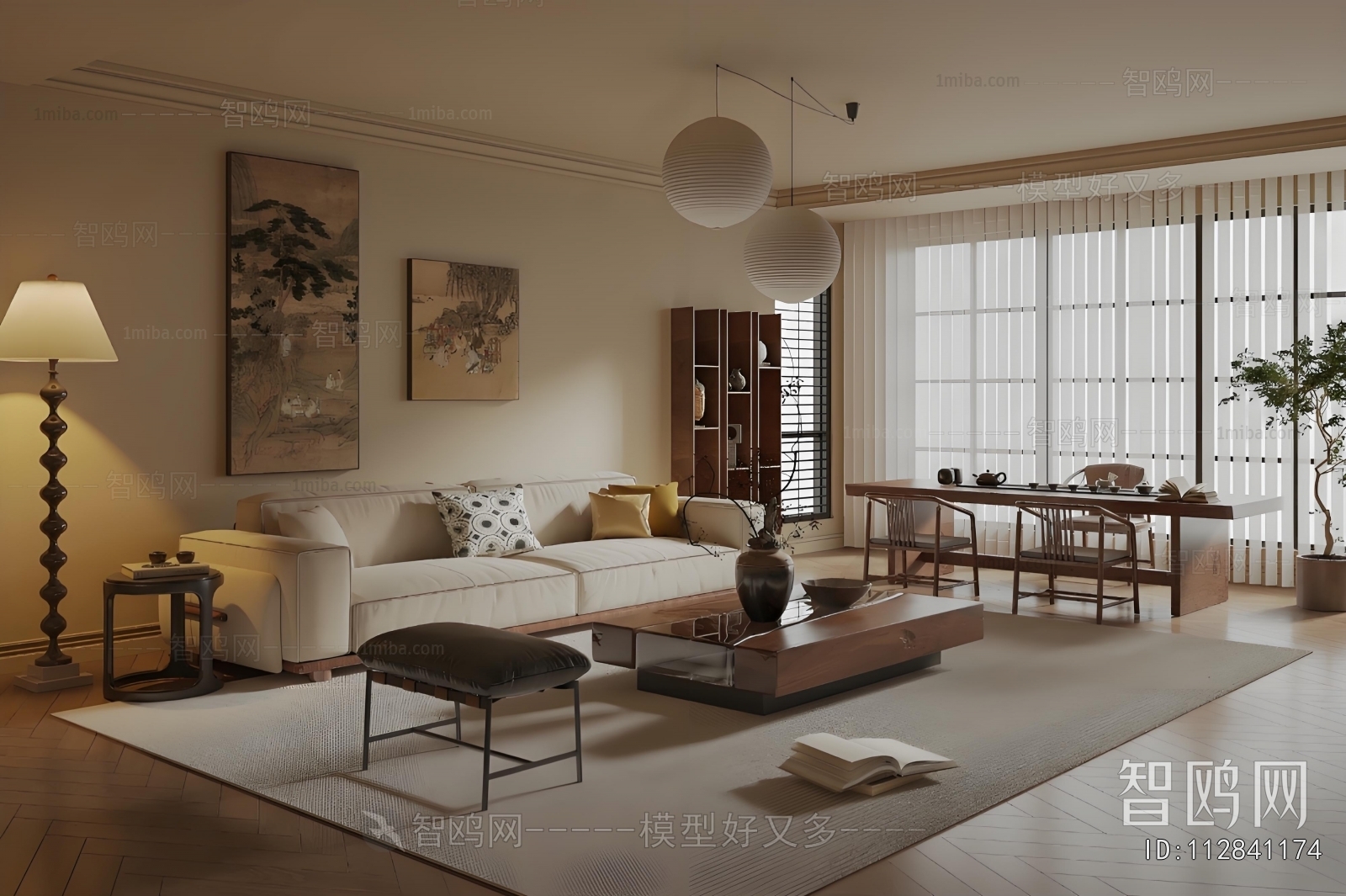 New Chinese Style A Living Room